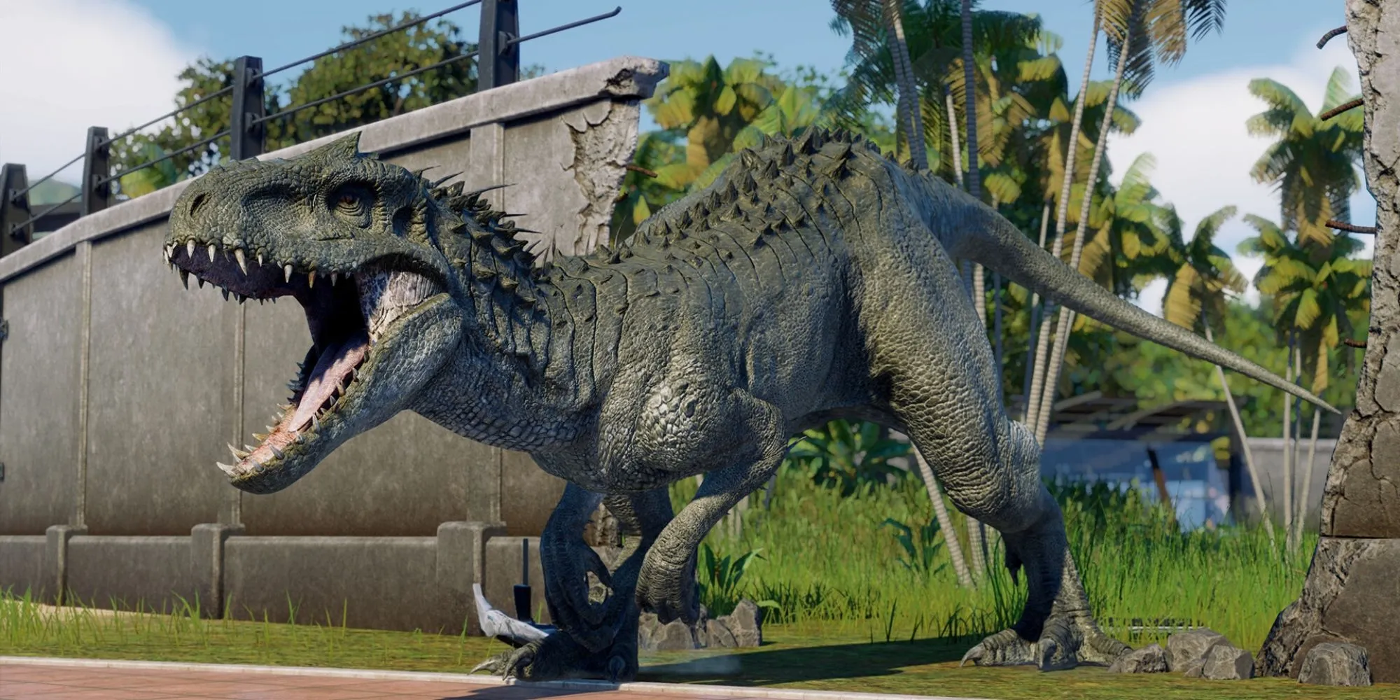 Cận cảnh một loài khủng long chi tiết trong game Jurassic World Evolution 2