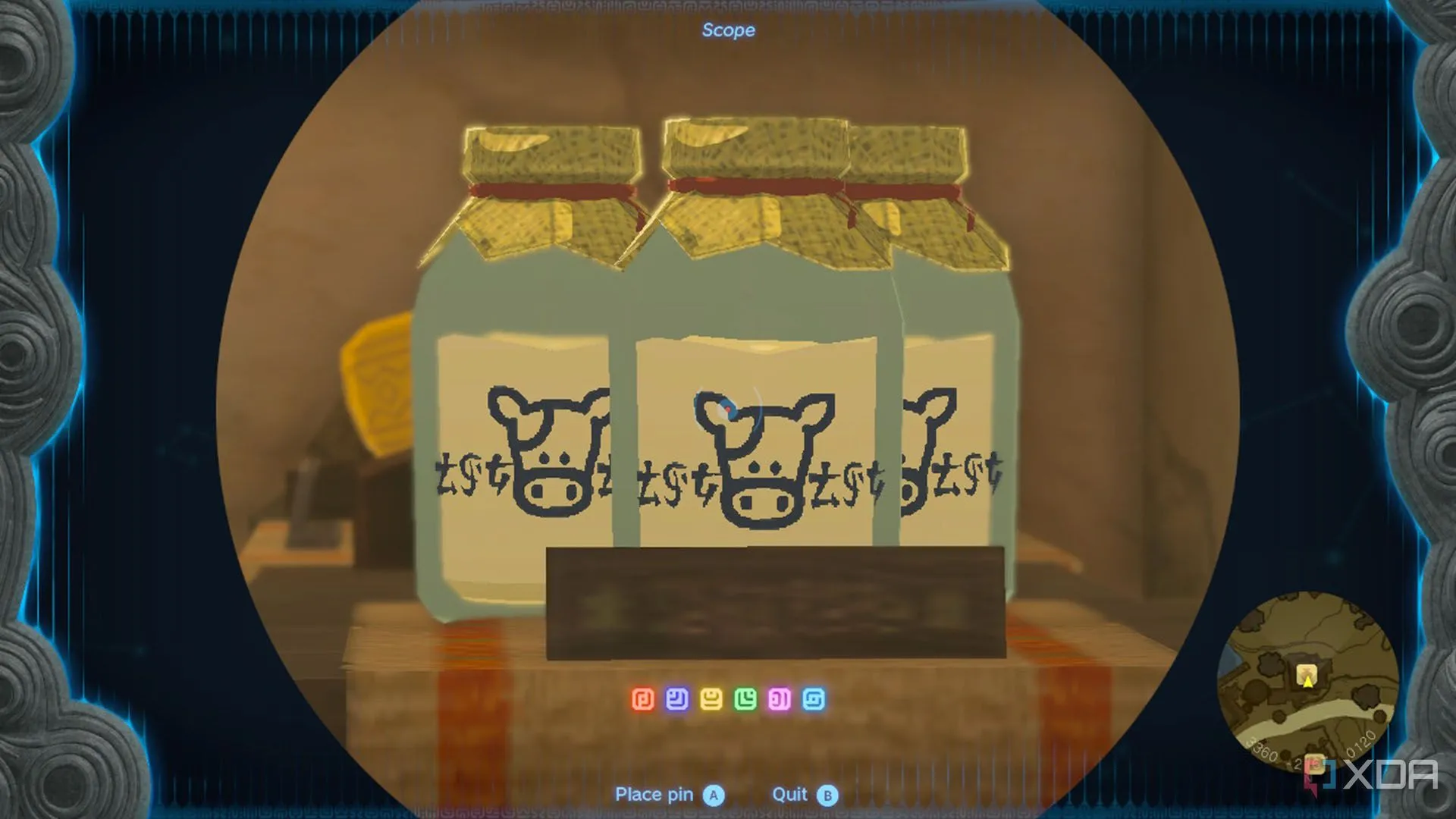 Cận cảnh nhãn chai sữa tươi với logo quen thuộc của Lon Lon Ranch, một chi tiết Easter Egg trong Zelda TotK