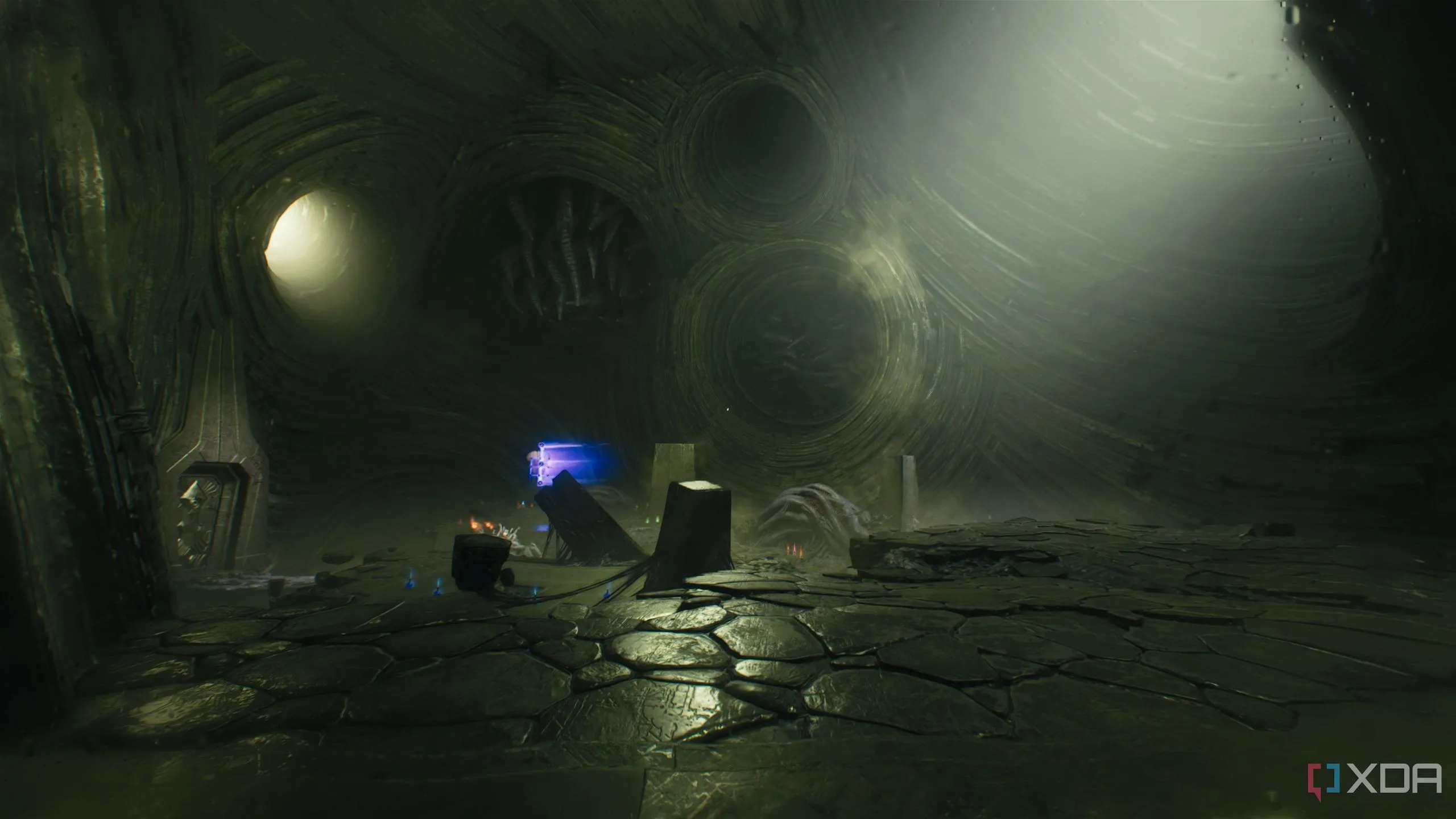 Căn phòng Lovecraftian rộng lớn nơi diễn ra trận chiến và có Demonic Essence trong Doom The Dark Ages Chapter 15