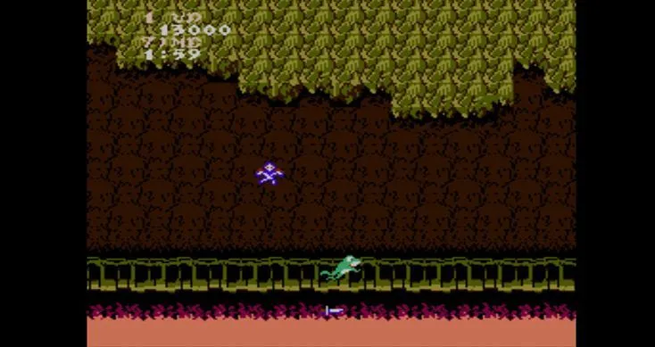 Cảnh chiến đấu kịch tính trong tựa game Ghosts 'n Goblins