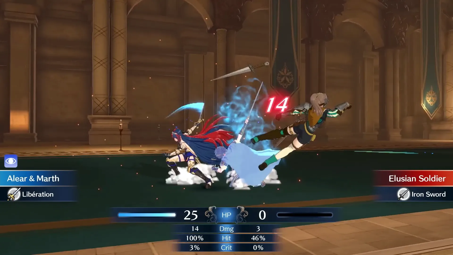 Cảnh chiến đấu trong Fire Emblem Engage, minh họa cơ chế permadeath đầy kịch tính