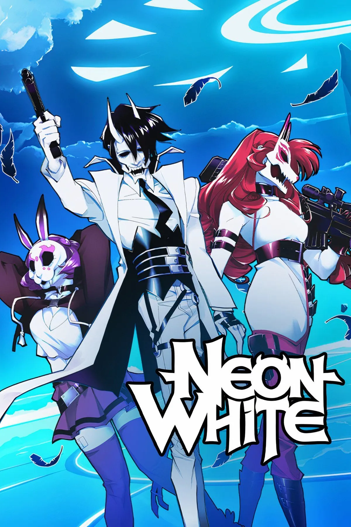 Cảnh gameplay hành động tốc độ cao trong Neon White