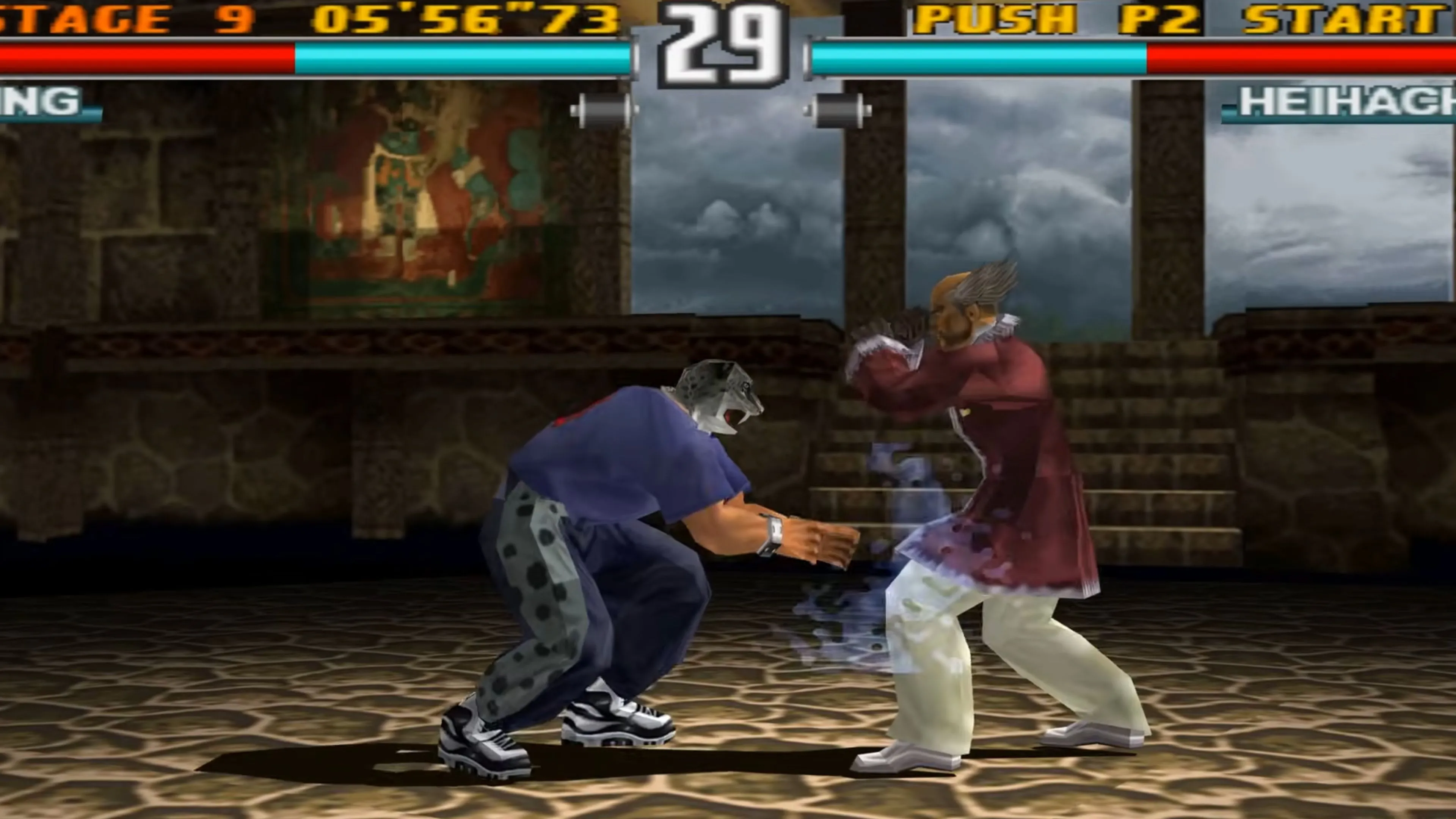Cảnh gameplay mãn nhãn trong Tekken 3 với các chiêu thức đối kháng đặc trưng