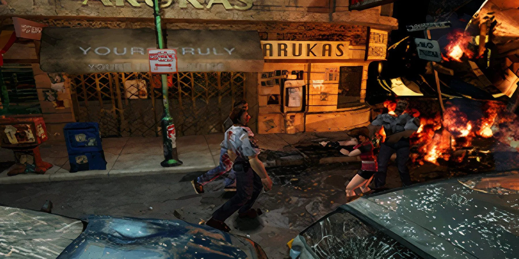 Cảnh gameplay Resident Evil 2: Claire khám phá một căn phòng u ám