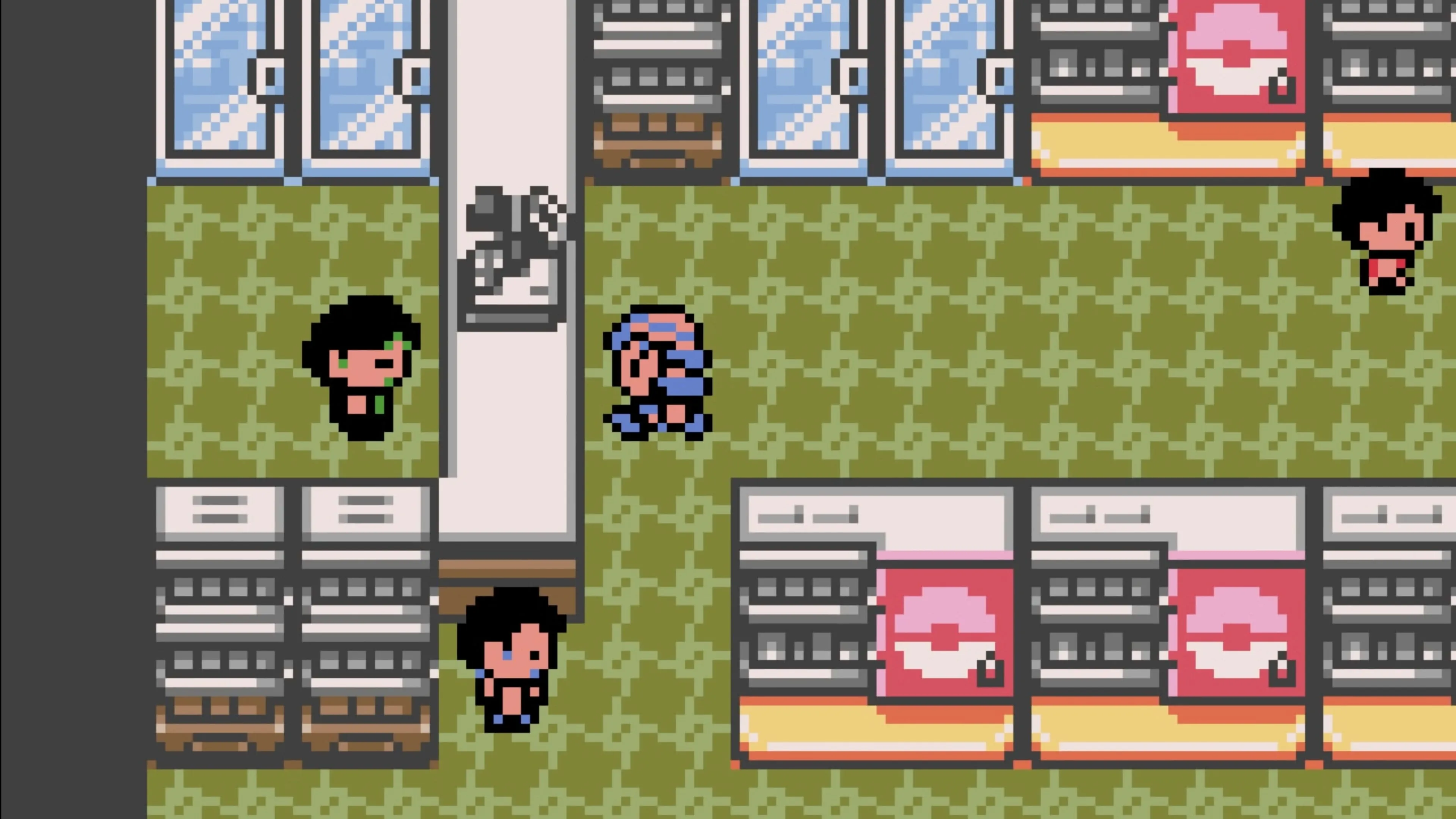 Cảnh nhân vật di chuyển trên bản đồ thế giới của Pokémon Prism, minh họa 6 vùng đất mới và cũ.