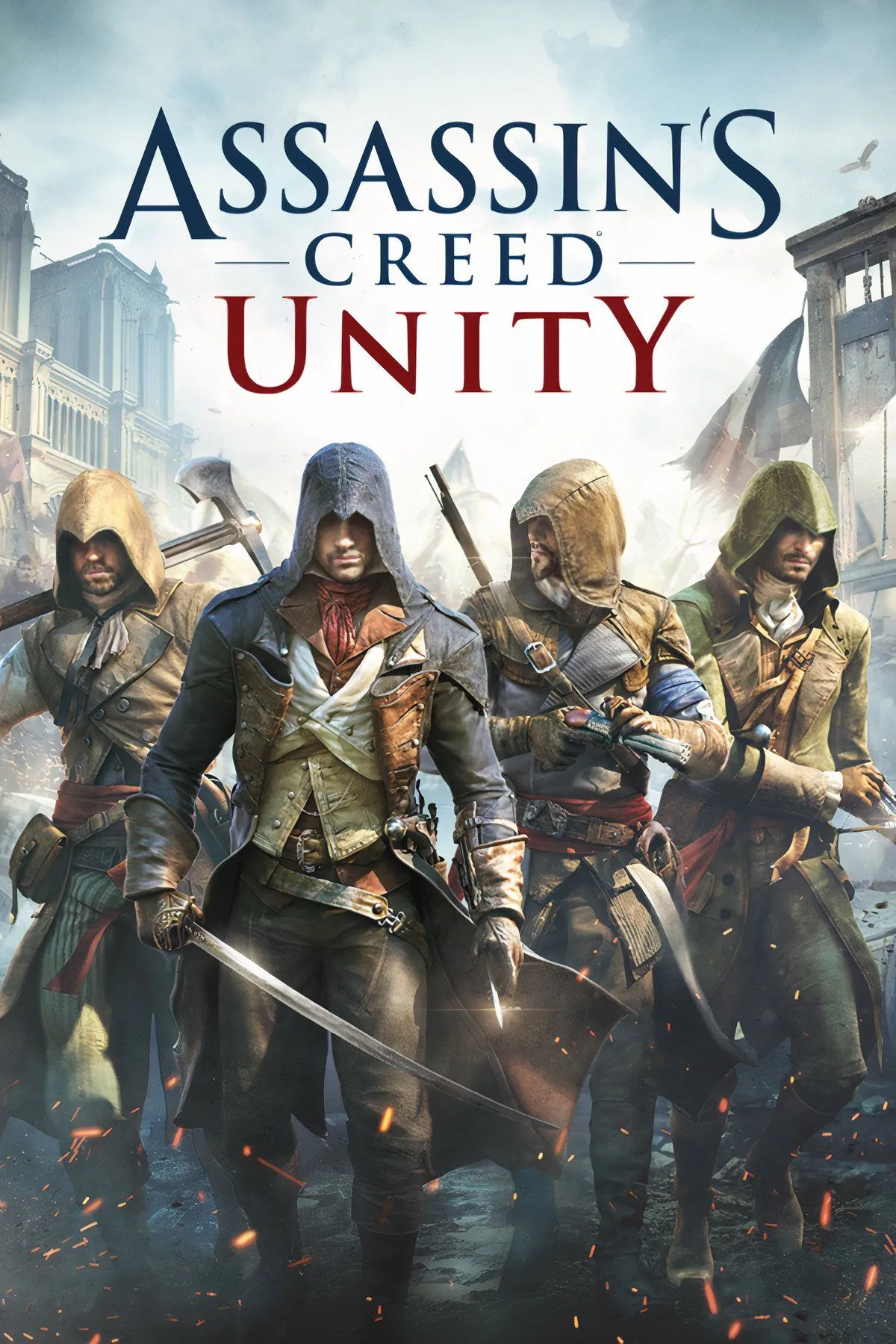 Cảnh quan thành phố Paris thời Cách mạng Pháp trong Assassin's Creed Unity với kiến trúc chi tiết.