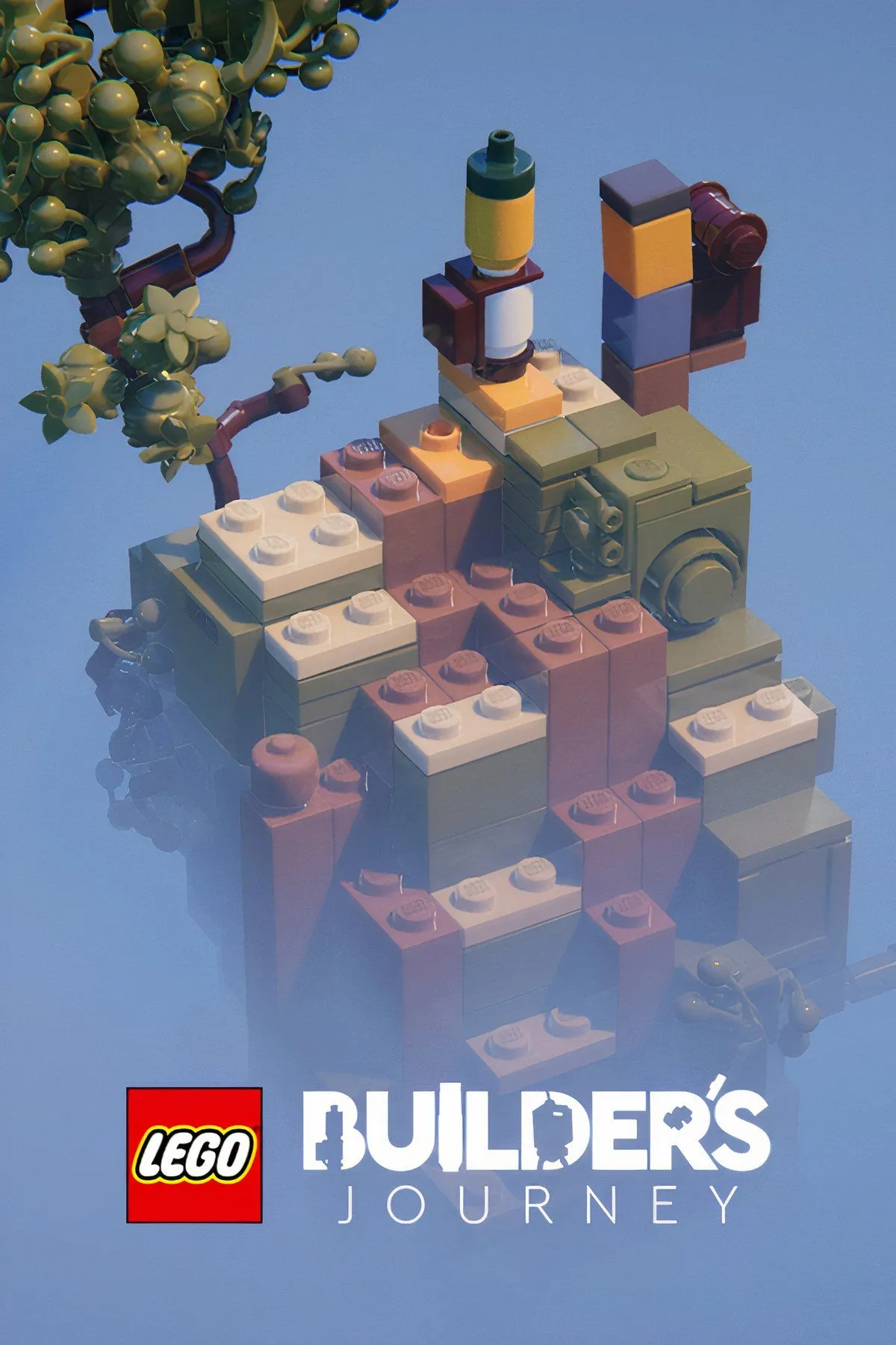 Cảnh trong game LEGO Builder's Journey với các khối LEGO đang được xếp thành một công trình