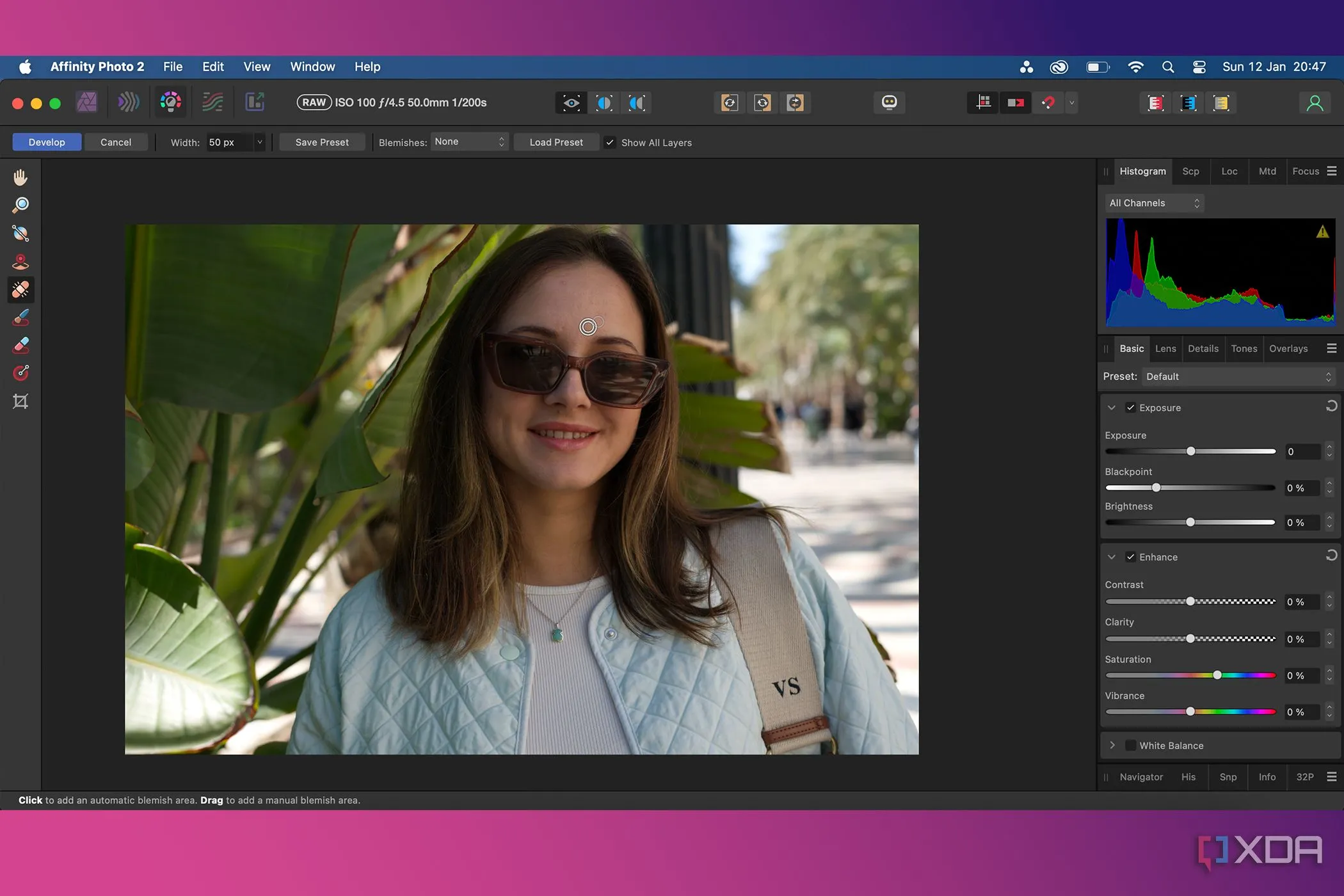 Chỉnh sửa ảnh RAW trong chế độ Develop Persona của Affinity Photo
