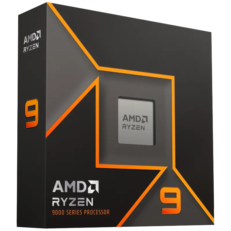 Chip CPU AMD Ryzen 9 9950X Zen 5 với 16 lõi, 32 luồng, tiến trình 4nm, là đối thủ trực tiếp của các chip Intel cao cấp