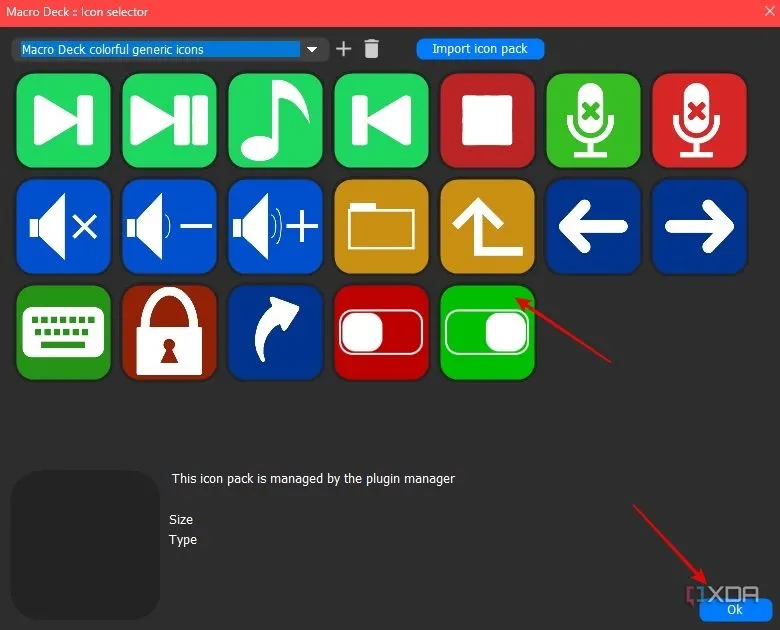Chọn icon phù hợp cho nút