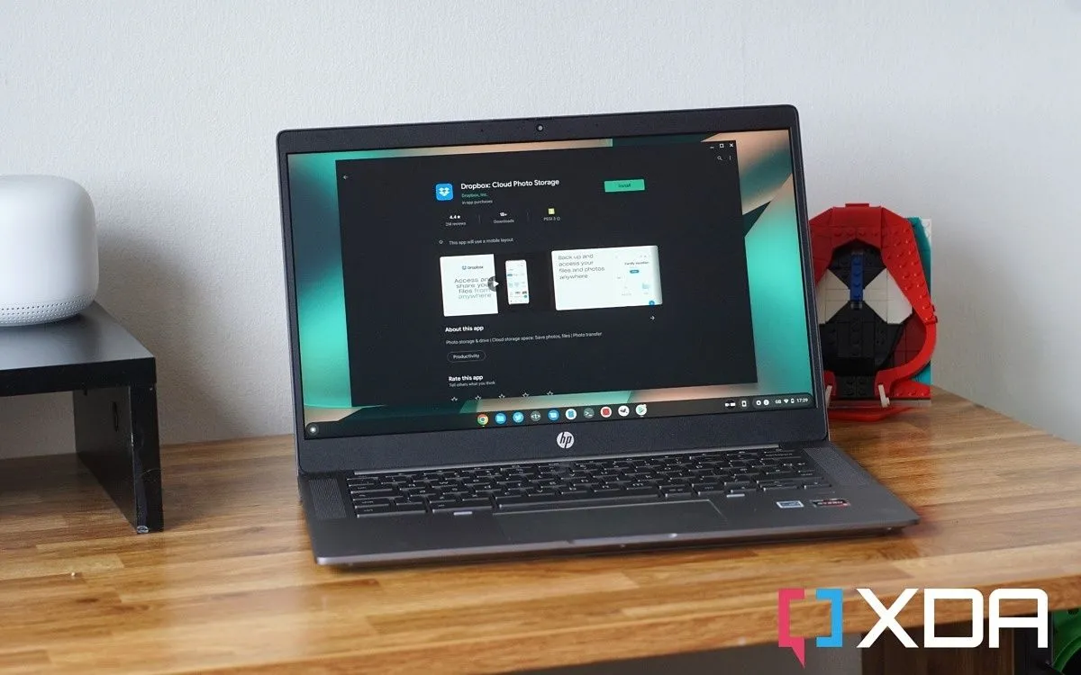 Chromebook hiển thị các ứng dụng lưu trữ đám mây, minh họa cho việc chuyển đổi từ Dropbox sang các giải pháp khác