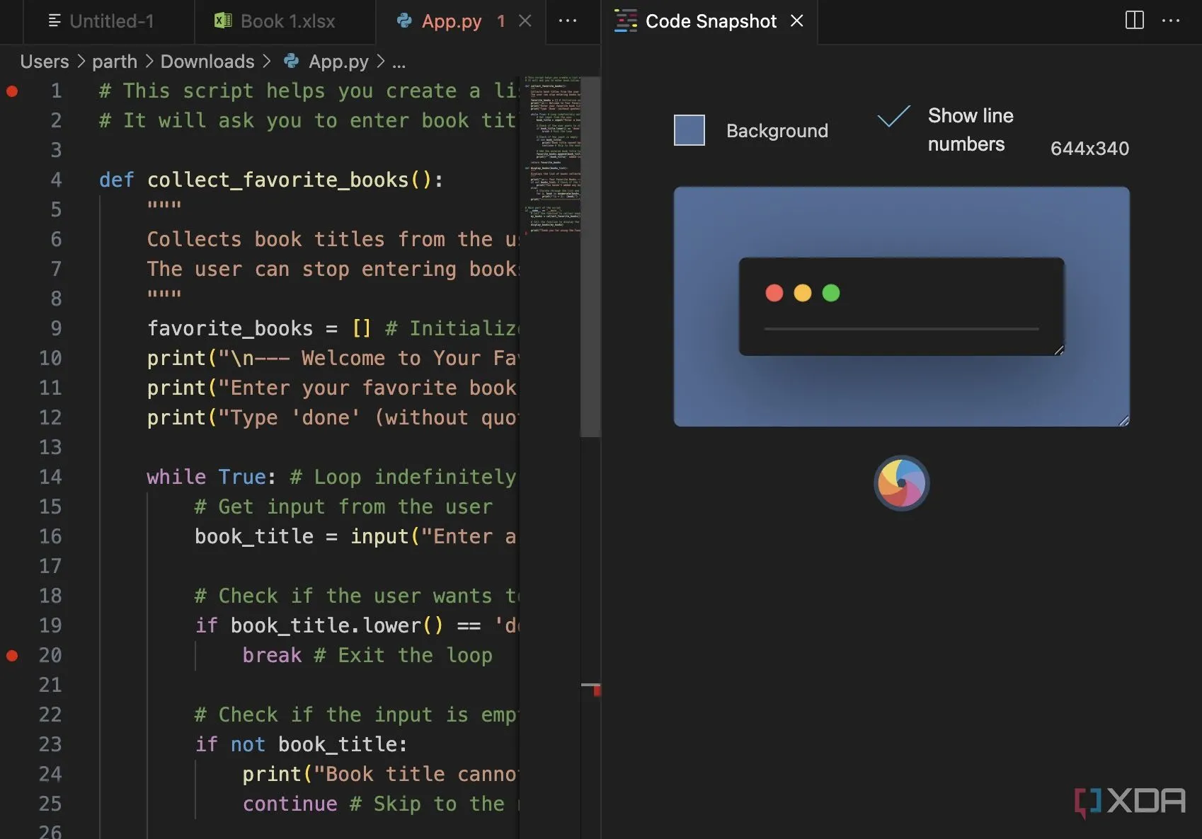 Chức năng chụp ảnh code chuyên nghiệp bằng Code Snapshot trong Visual Studio Code