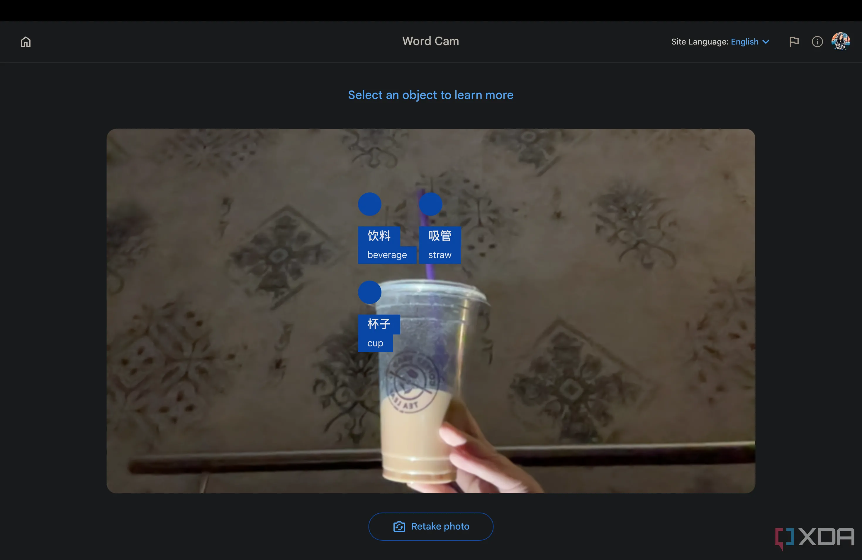 Chức năng Word Cam của Google Labs phát hiện vật thể và dịch tên