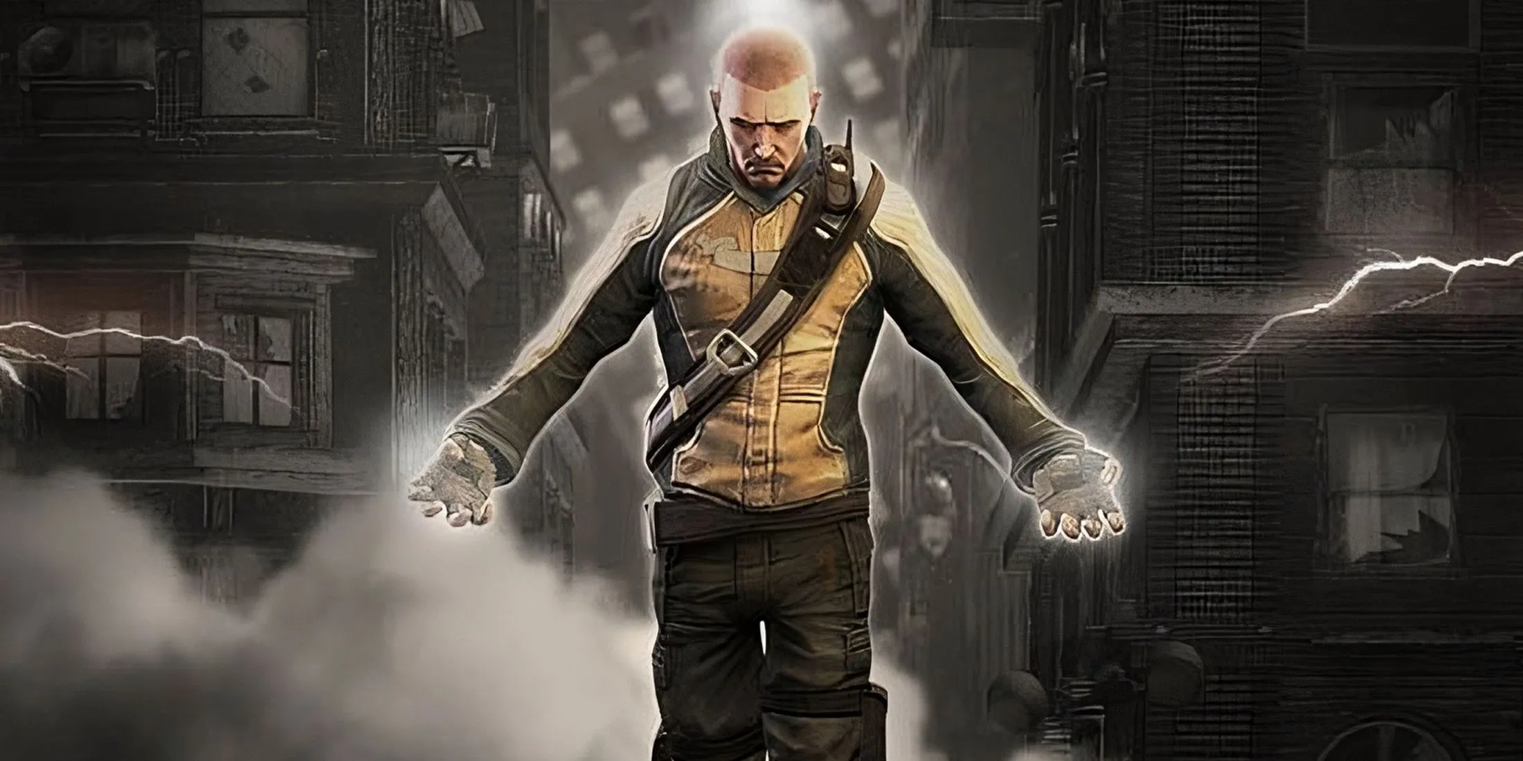 Cole MacGrath sử dụng siêu năng lực điện trong game Infamous