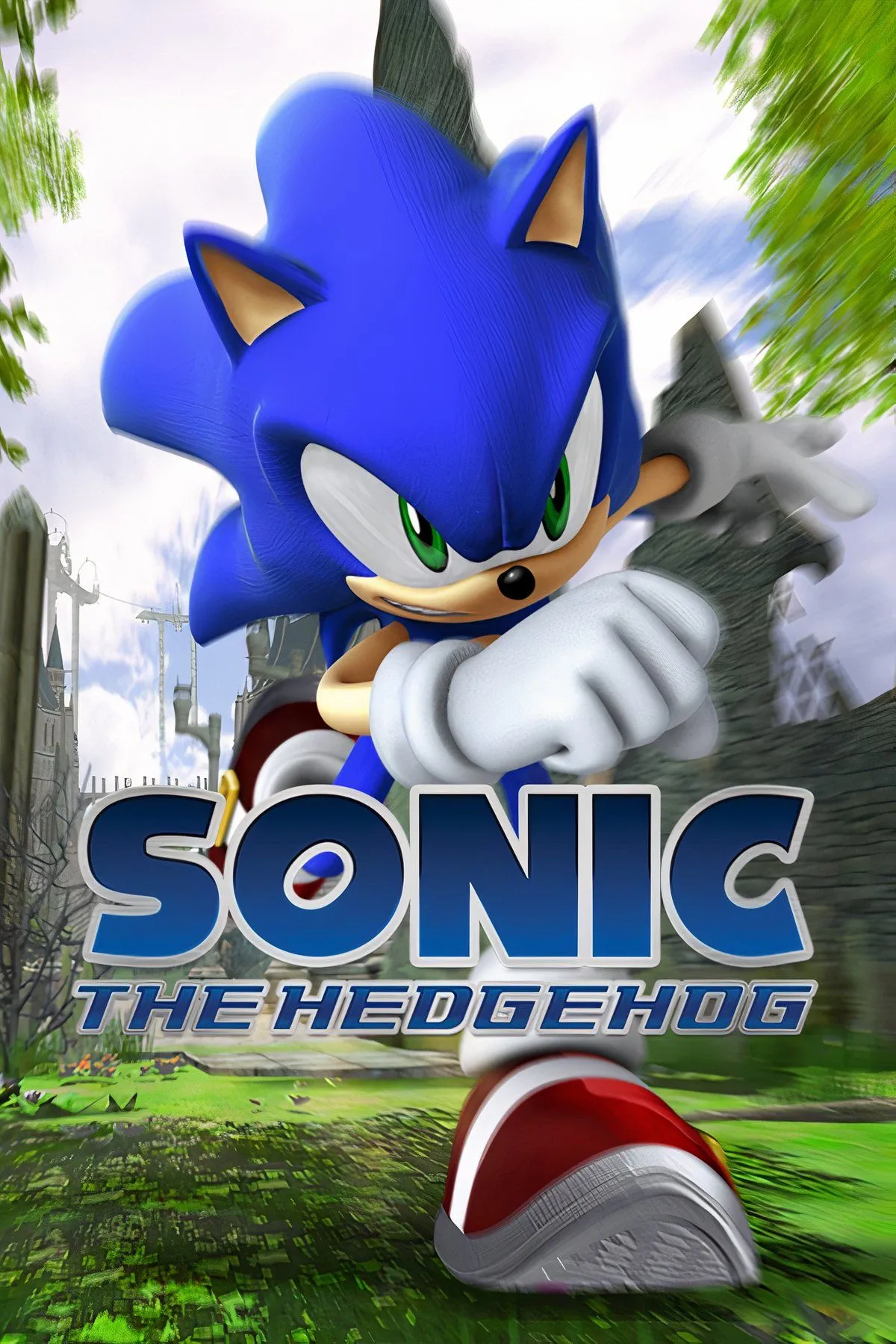 Collage hình ảnh từ game Sonic the Hedgehog (2006) với các nhân vật chính