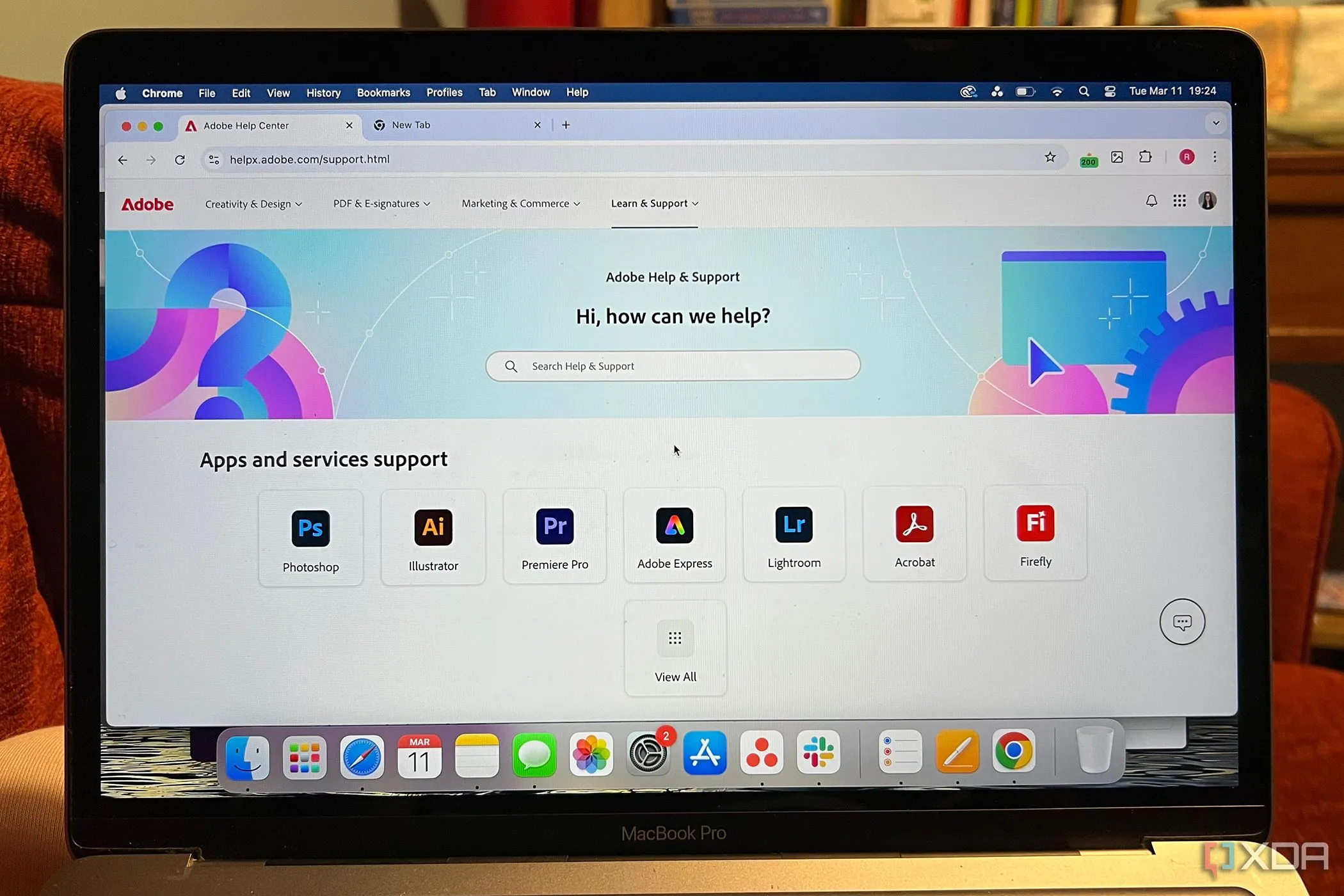 Danh sách các ứng dụng hỗ trợ của Adobe, thể hiện dịch vụ hỗ trợ chính thức cho người dùng phần mềm độc quyền