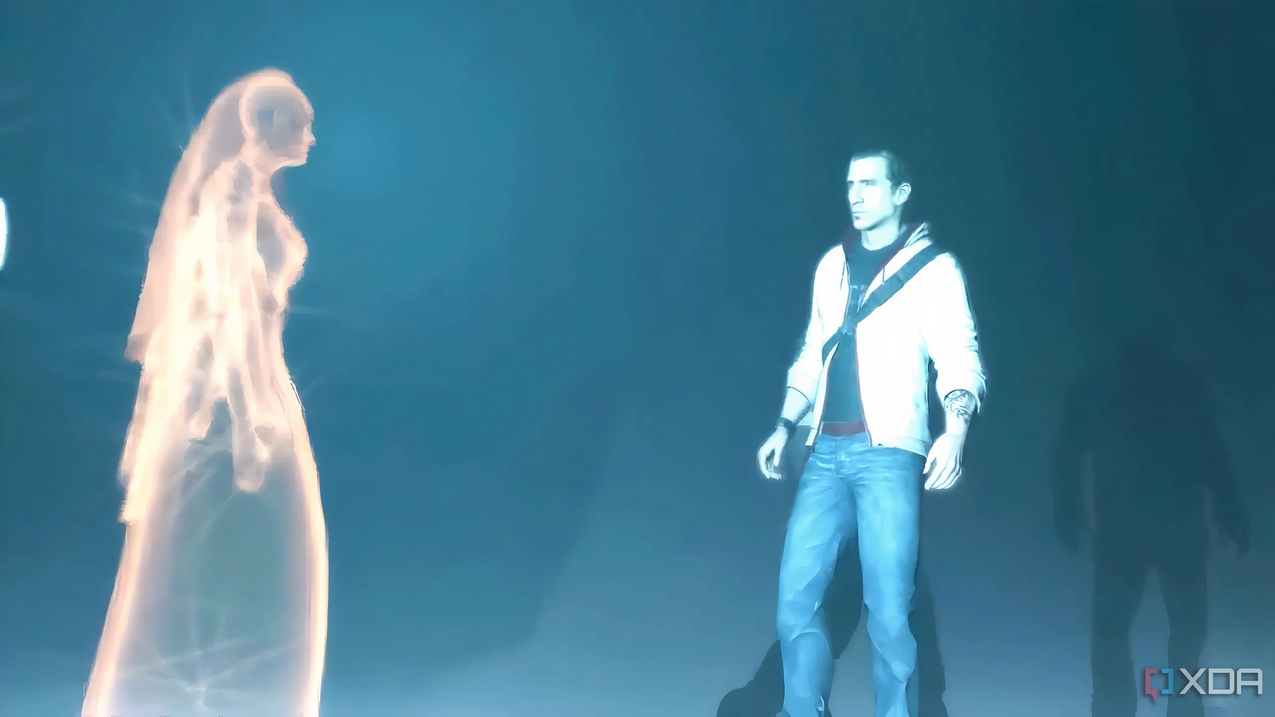 Desmond Miles tại đoạn kết Assassin's Creed 3, liên quan đến văn minh Isu