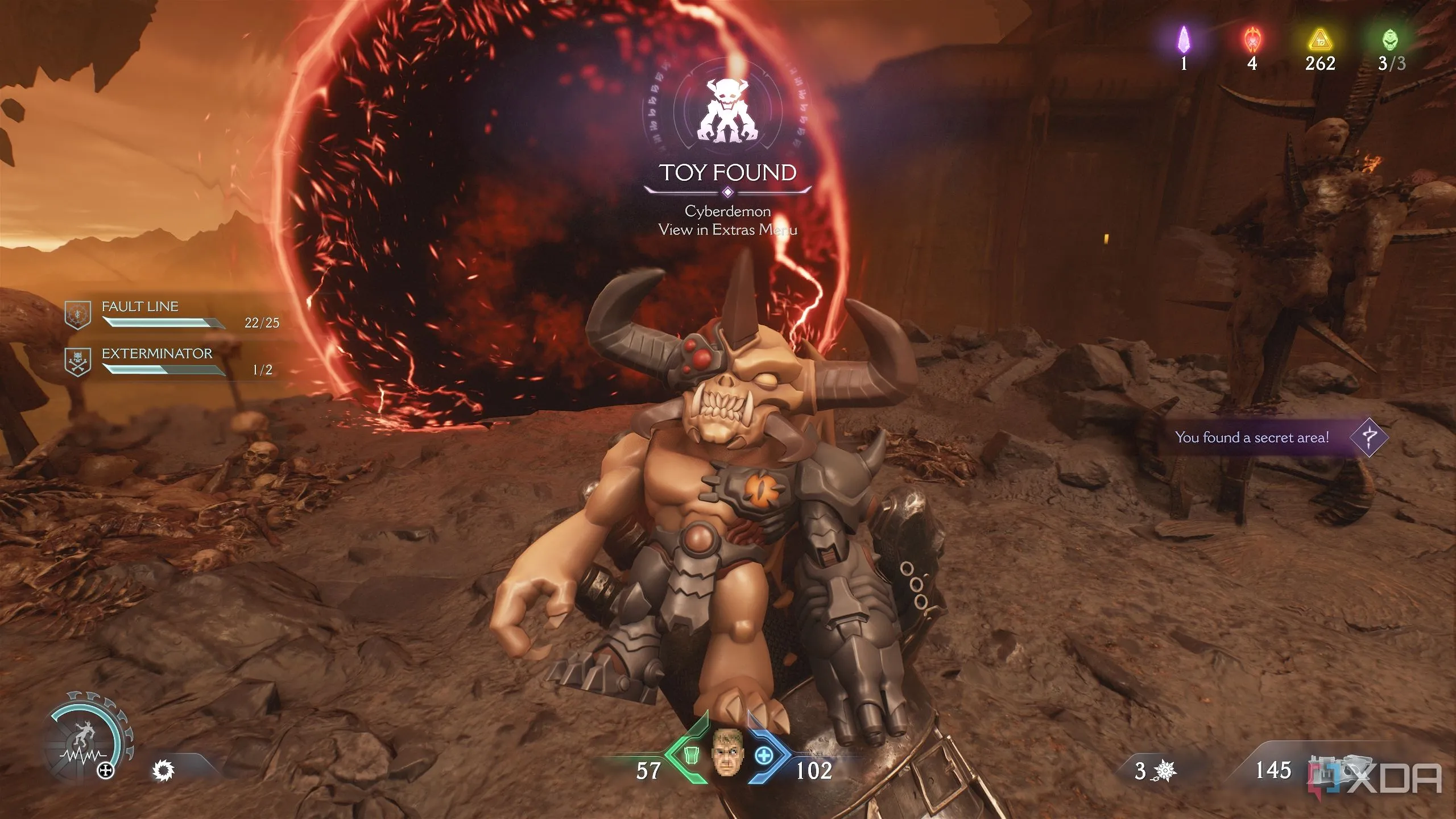 Đồ chơi Cyberdemon là vật phẩm thu thập được trong Doom The Dark Ages