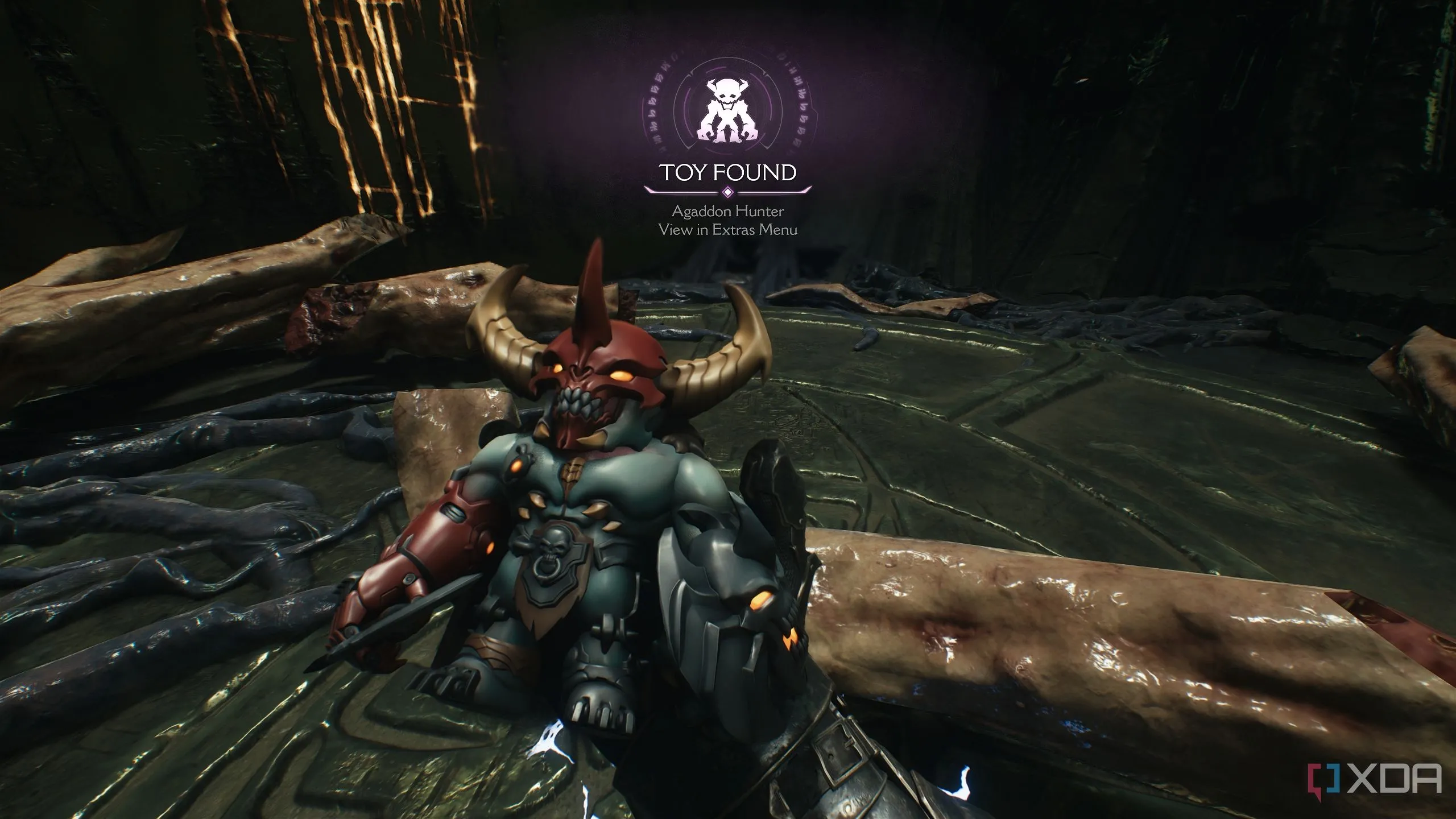 Đồ chơi sưu tầm Agaddon Hunter nằm trong khu vực bí mật 10 của Doom The Dark Ages Chapter 15