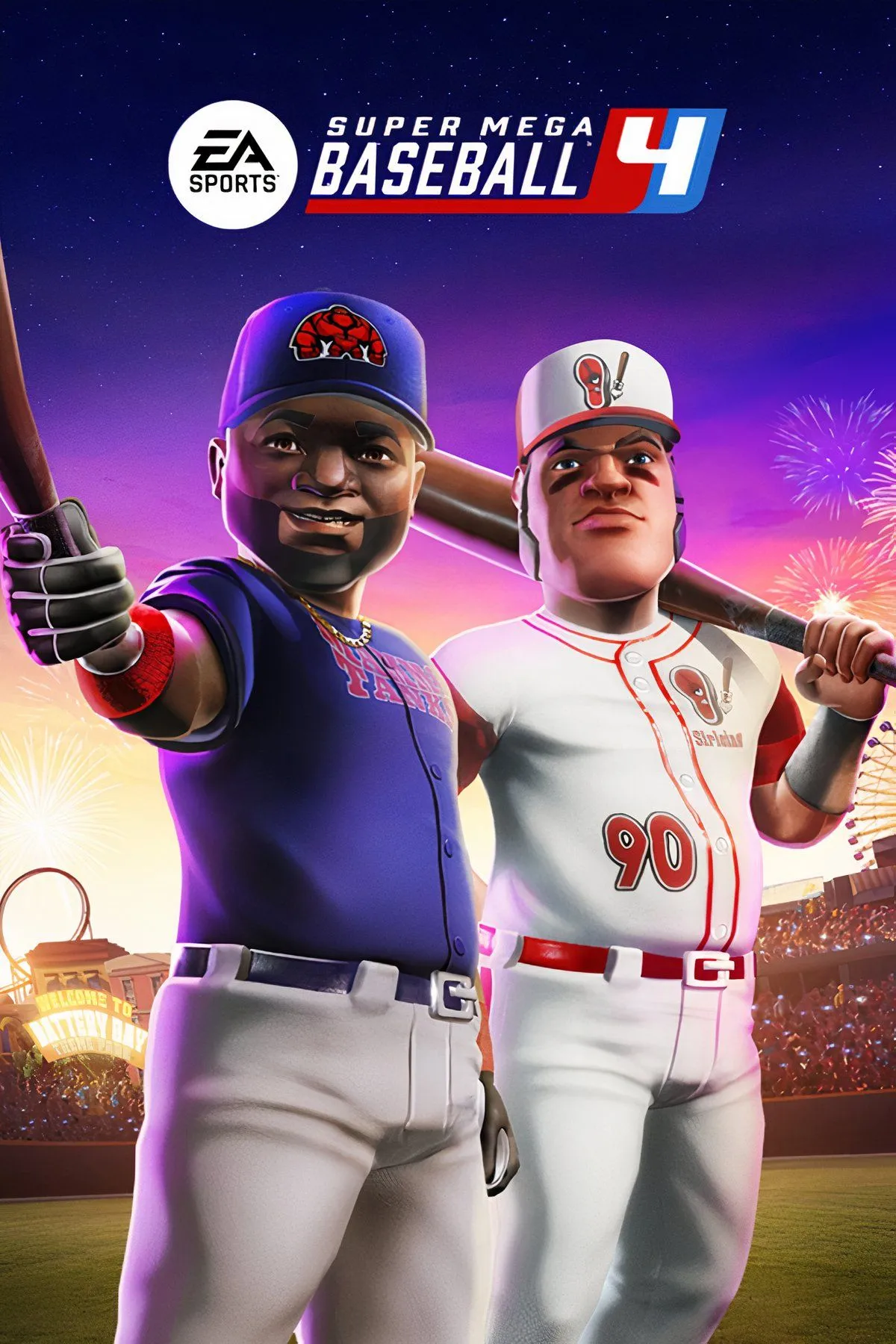 Đội bóng chày phong cách hoạt hình đang thi đấu trong Super Mega Baseball 4