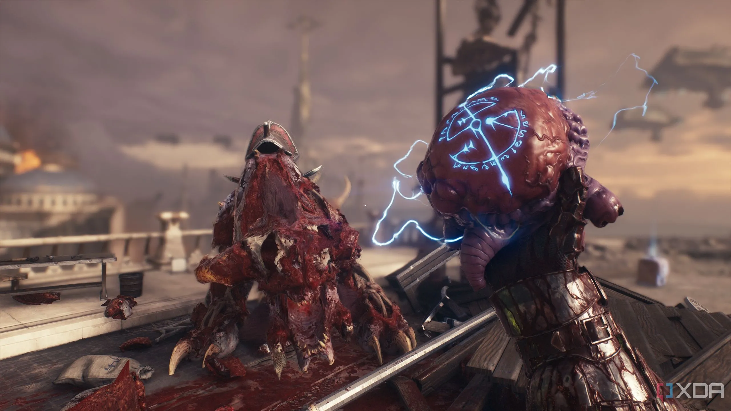 Doom Slayer cầm trái tim của một con quỷ, tượng trưng cho nâng cấp máu trong Doom The Dark Ages