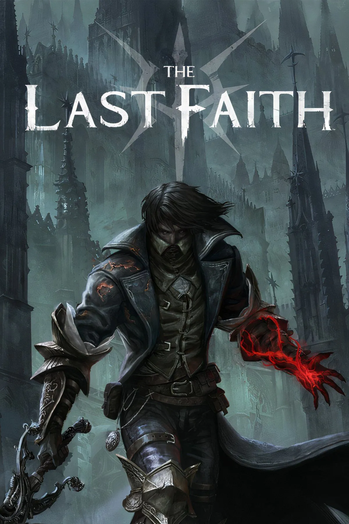 Gameplay kinh dị Gothic của The Last Faith, cho thấy nhân vật chính Eryk đối đầu với quái vật trong một khung cảnh tối tăm.