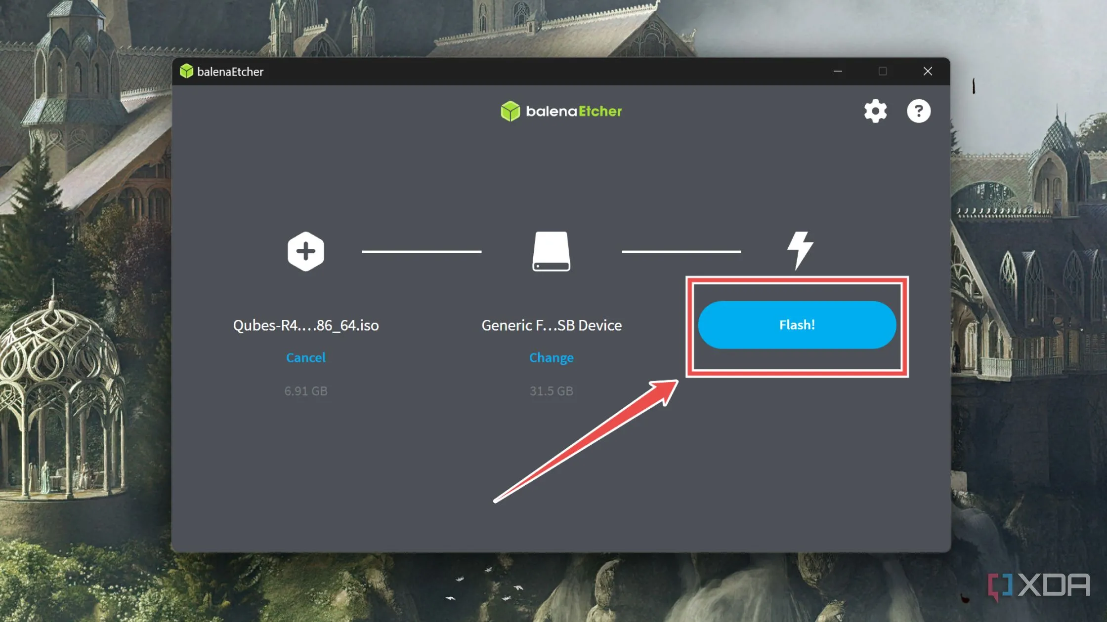 Ghi ổ USB với ISO Qubes OS
