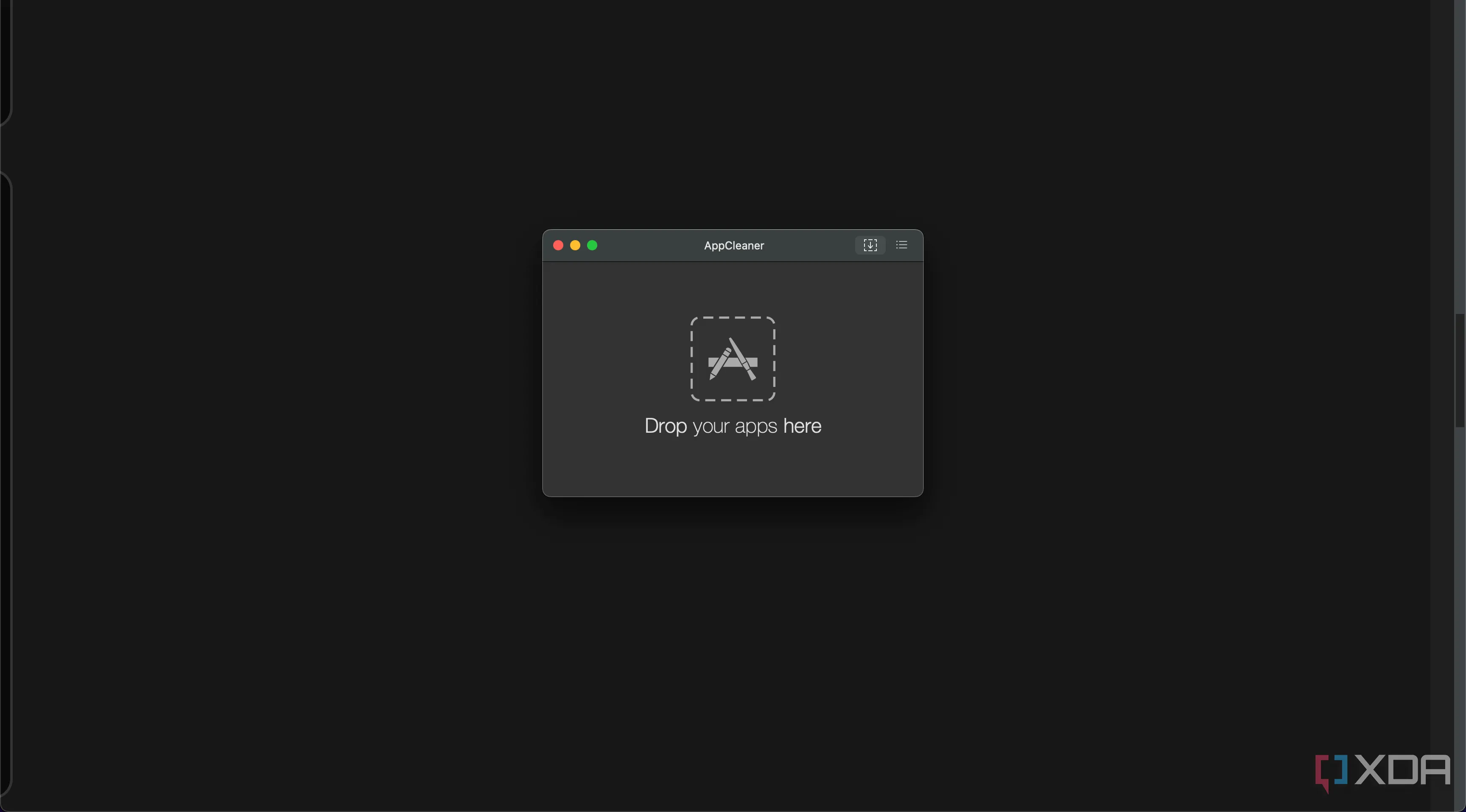Giao diện AppCleaner, một công cụ giúp gỡ cài đặt ứng dụng trên Mac hoàn toàn bằng cách xóa các tệp tin liên quan