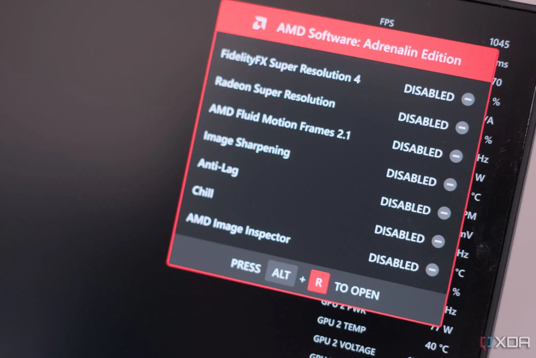 Giao diện bật công nghệ AMD FSR 4, đối thủ cạnh tranh trực tiếp với DLSS 4 của NVIDIA