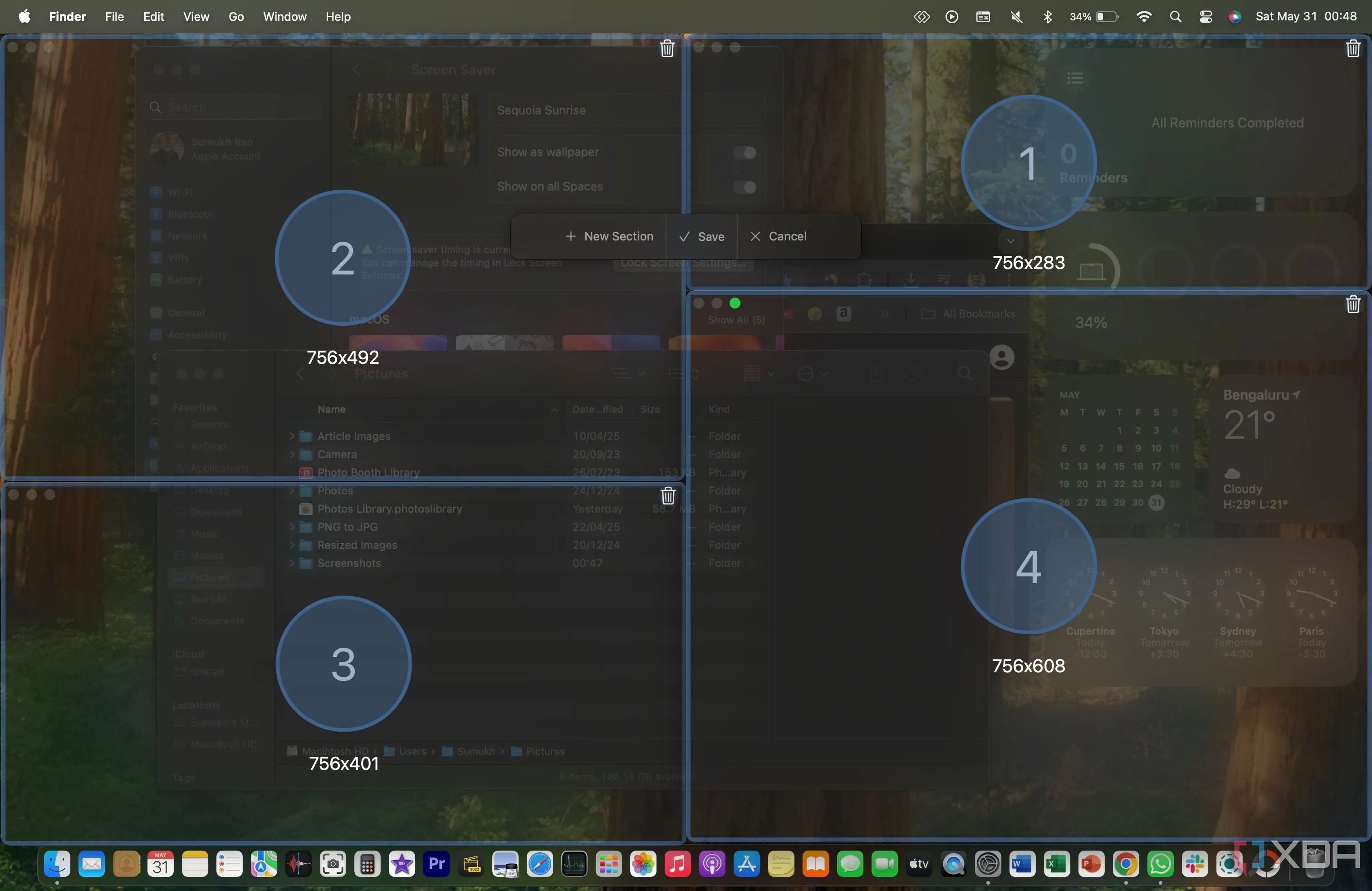 Giao diện cài đặt kích thước cửa sổ của MacsyZones, giải pháp thay thế FancyZones trên macOS