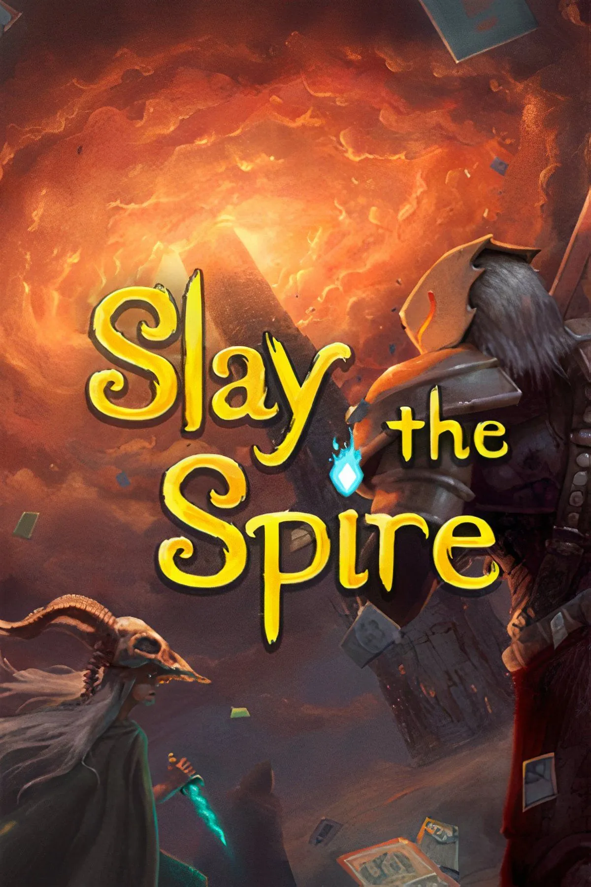 Giao diện chiến đấu của Slay the Spire với các lá bài và quái vật