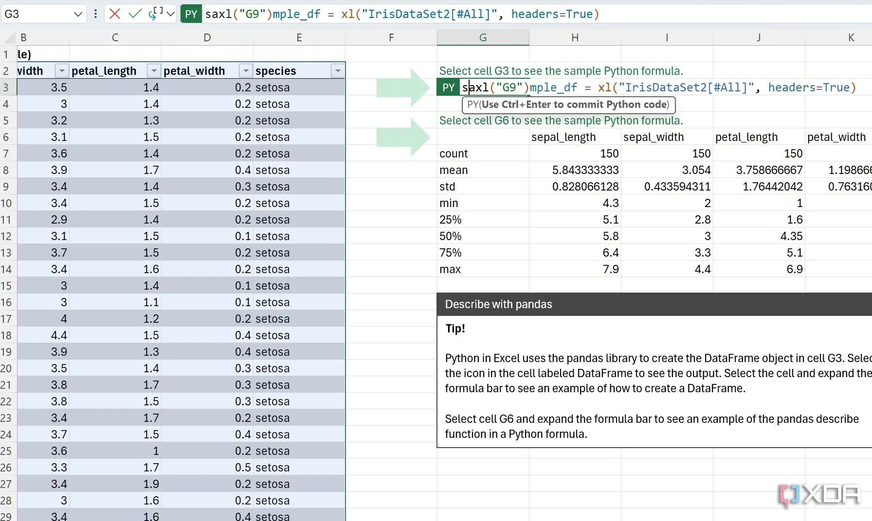 Giao diện Excel for Web tích hợp khả năng chạy mã Python để mở rộng chức năng