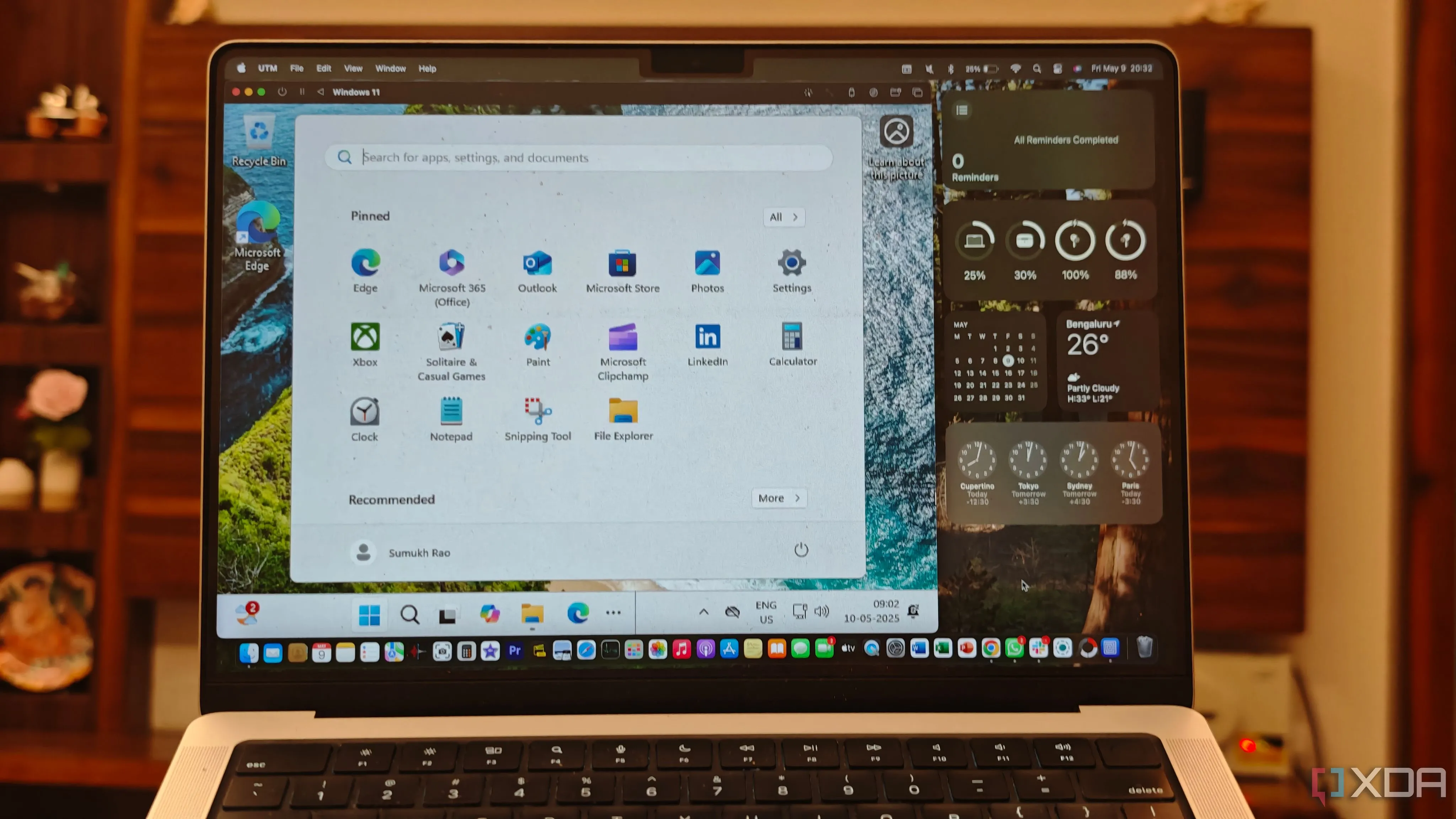 Giao diện phần mềm ảo hóa UTM trên macOS, một lựa chọn khác cho người dùng Mac.