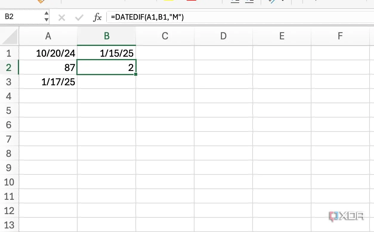 Hàm DATEDIF trong Excel để tính khoảng thời gian chính xác theo tháng, năm, ngày