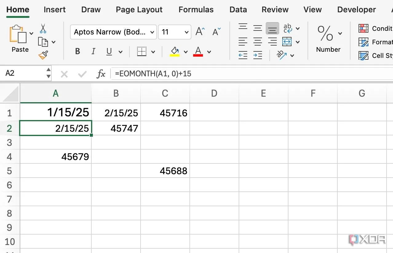 Hàm EOMONTH trong Excel để quản lý thời hạn dự án