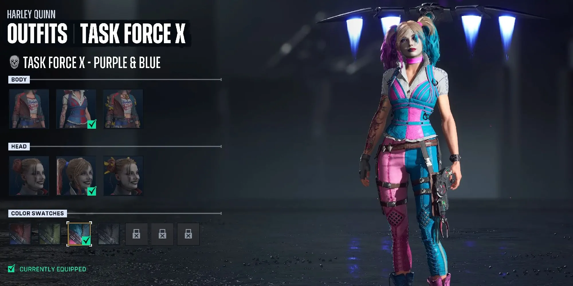 Harley Quinn với các tùy chỉnh trang phục