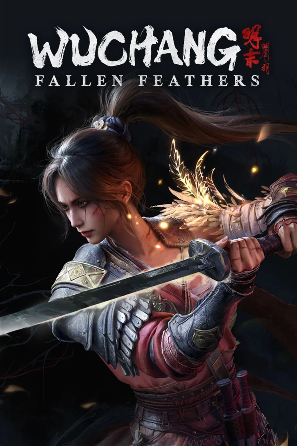 Hình ảnh bìa của game Soulslike WUCHANG: Fallen Feathers với phong cách đồ họa ma mị