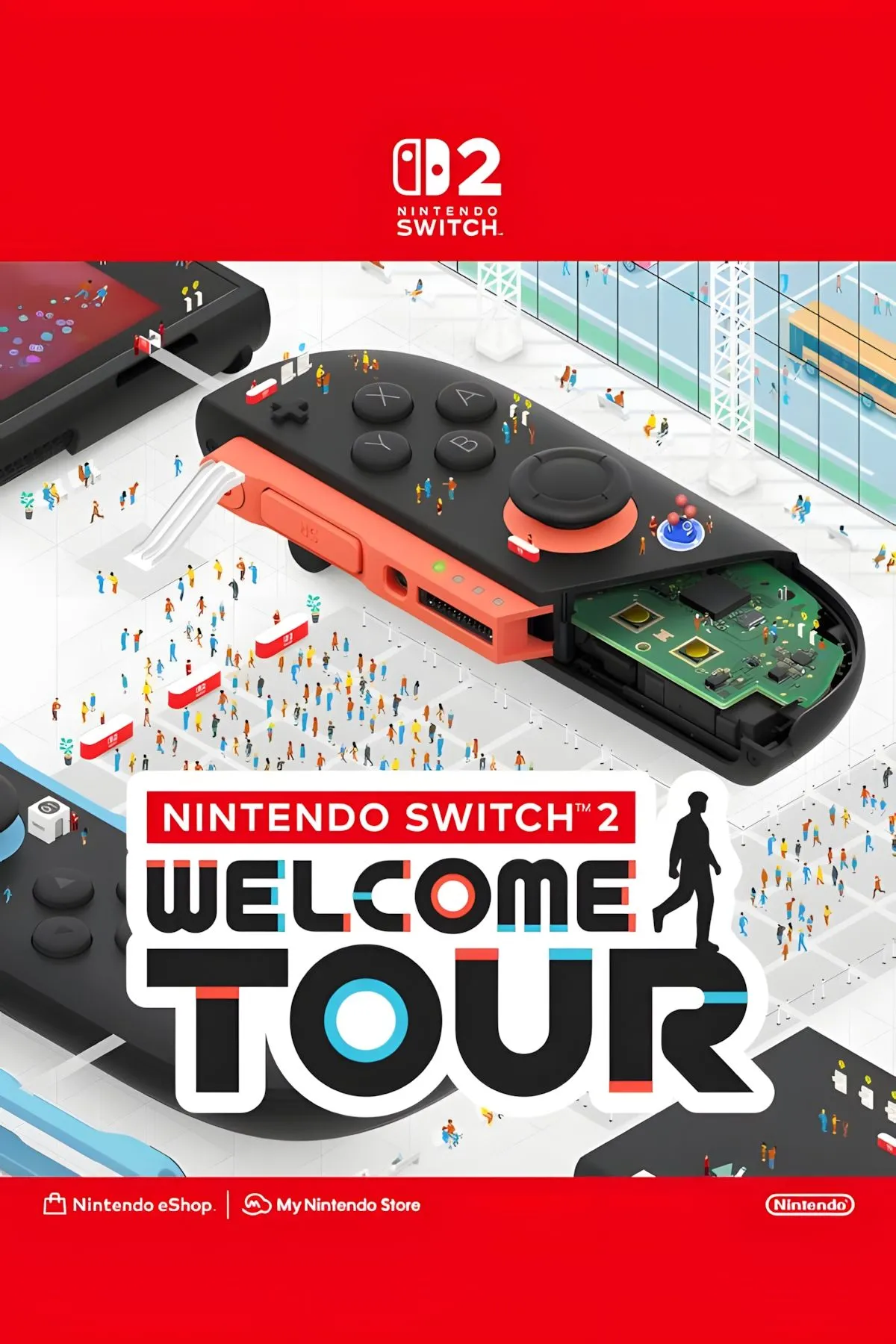 Hình ảnh bìa của trò chơi Nintendo Switch 2 Welcome Tour, biểu tượng cho trải nghiệm hướng dẫn và giới thiệu máy mới