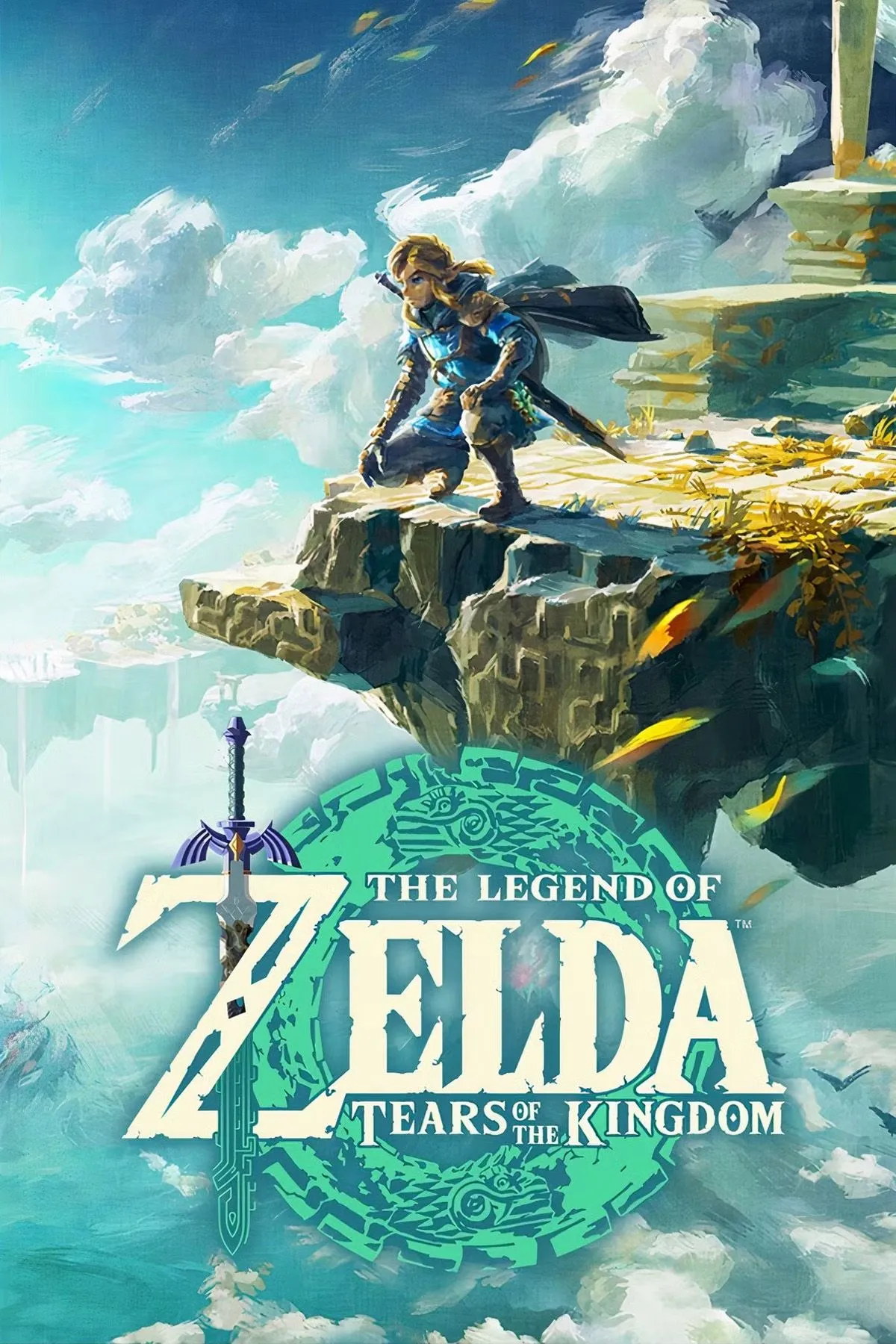 Hình ảnh bìa game The Legend of Zelda: Tears of the Kingdom trên Nintendo Switch 2, thể hiện thế giới Hyrule rộng lớn