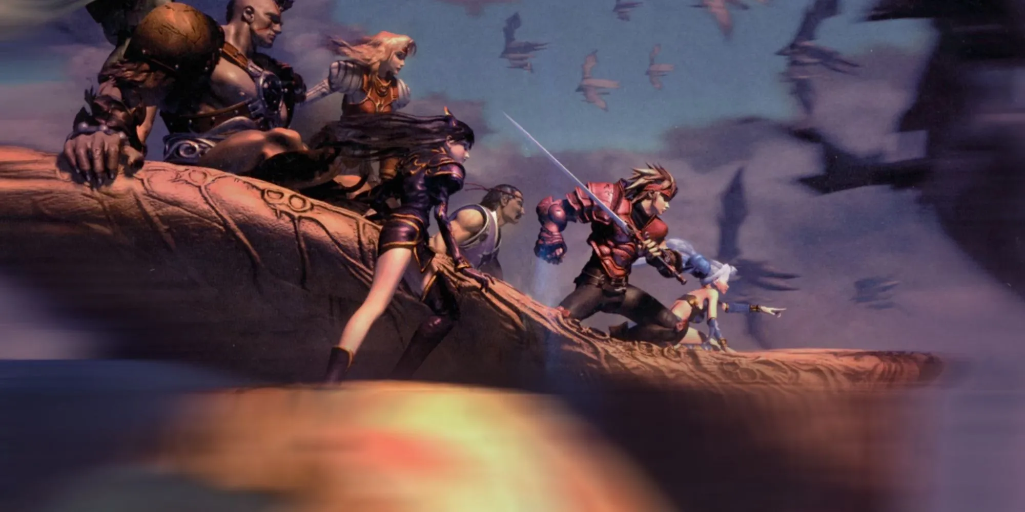 Hình ảnh chủ đạo của nhóm nhân vật chính trong game nhập vai The Legend of Dragoon.