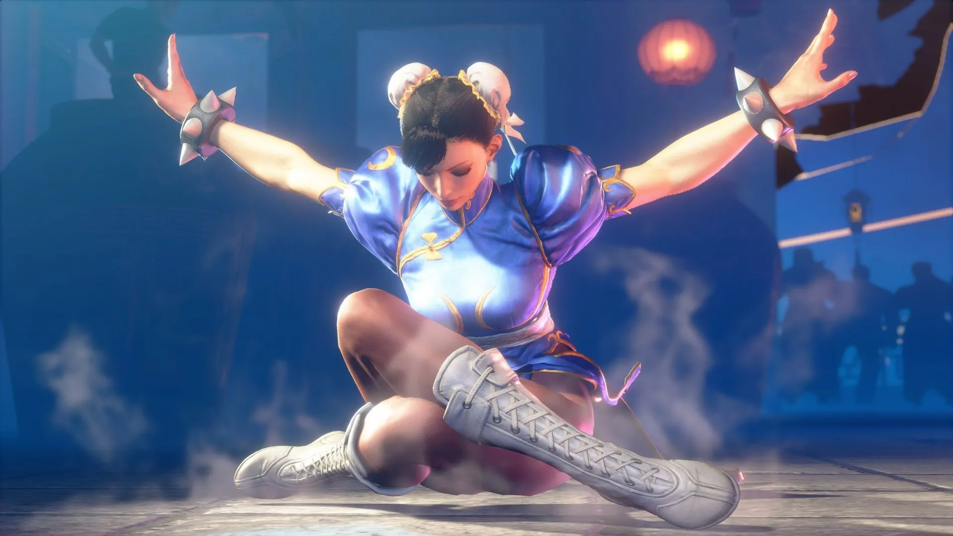 Hình ảnh Chun-Li trong Street Fighter 6, thể hiện trang phục Qipao đặc trưng và mái tóc búi nổi tiếng