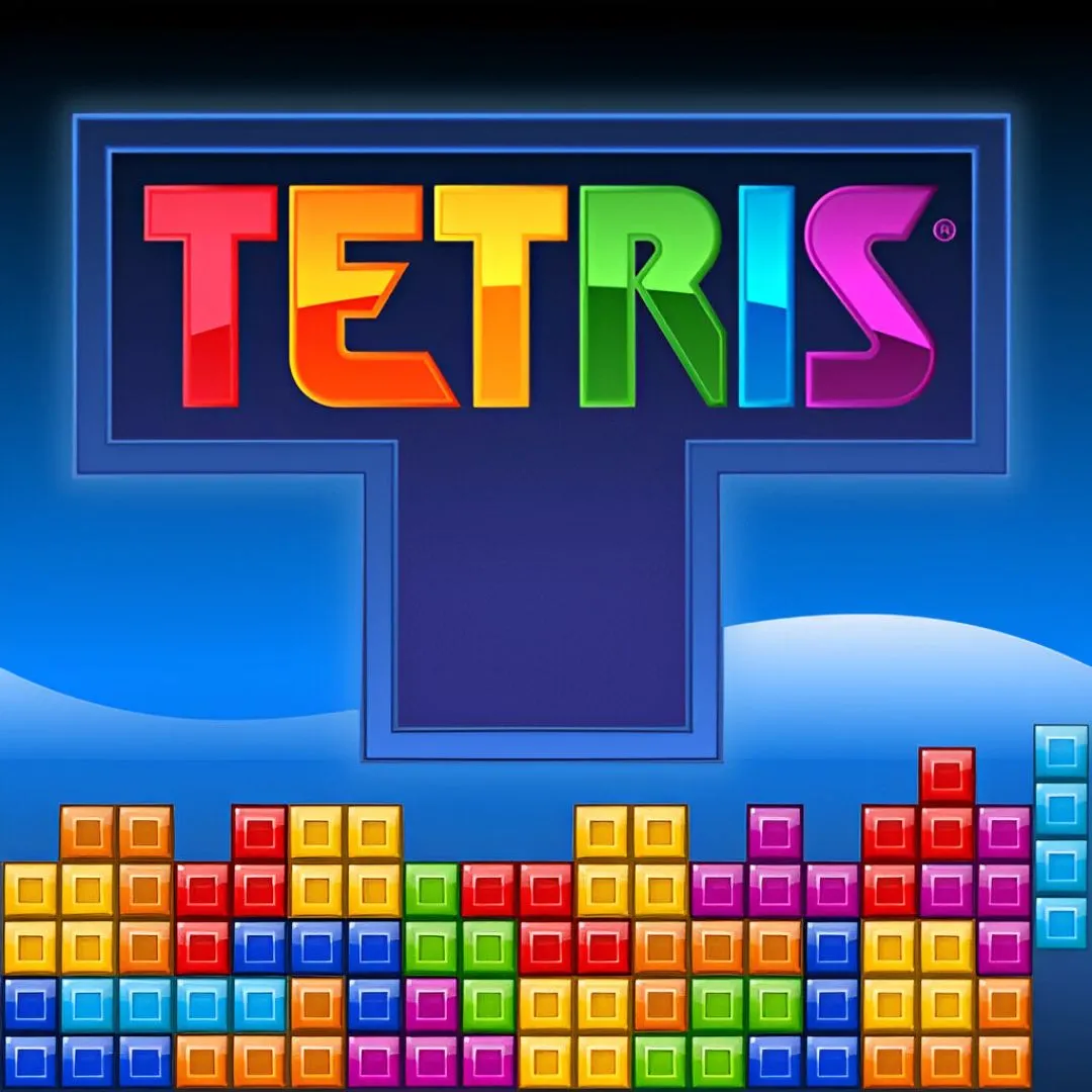 Hình ảnh game xếp gạch Tetris kinh điển, biểu tượng của sự đơn giản và tính gây nghiện vượt thời gian