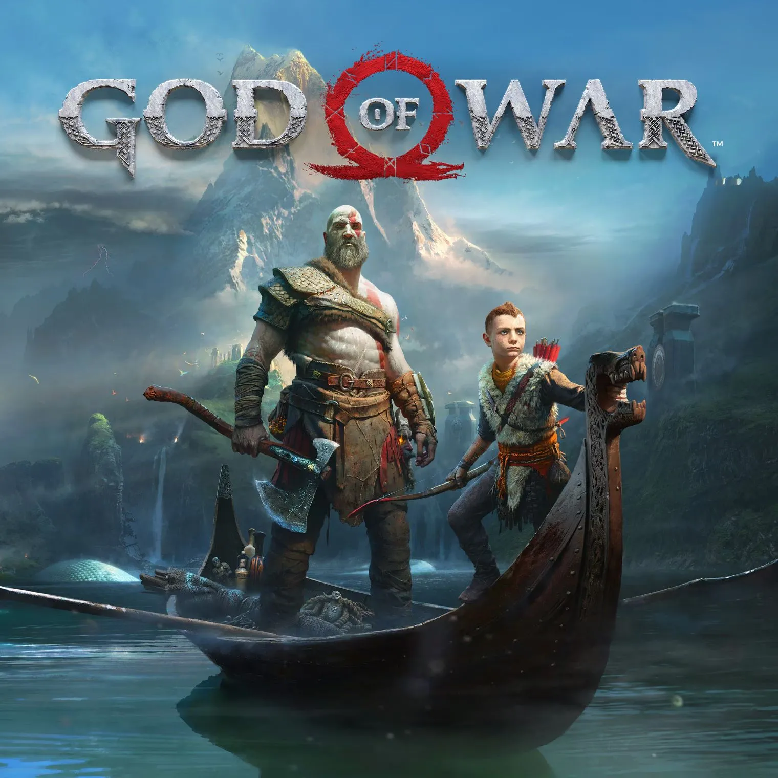 Hình ảnh Kratos và Atreus trong game God of War (2018)