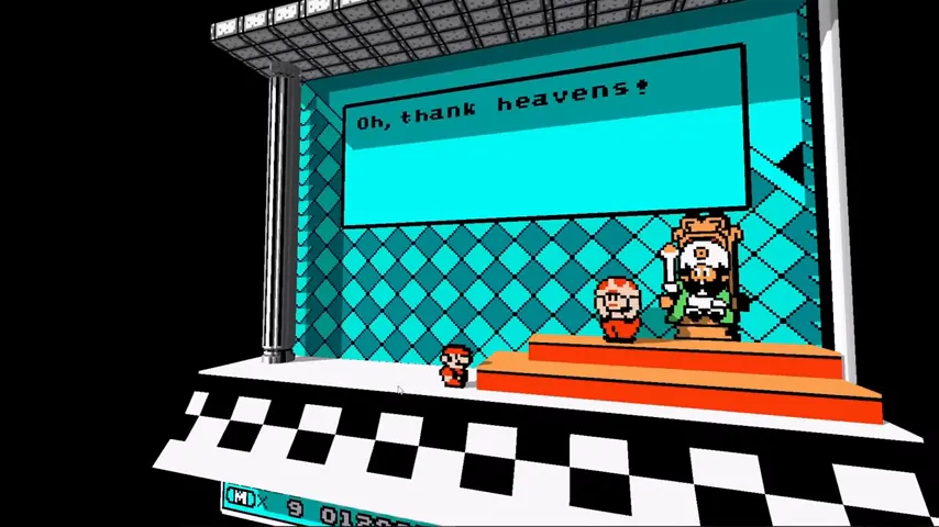 Hình ảnh mô phỏng game NES chơi ở chế độ 3D bằng emulator 3DSen
