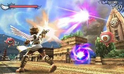 Hình ảnh nhân vật Pit trong game Kid Icarus Uprising trên Nintendo 3DS