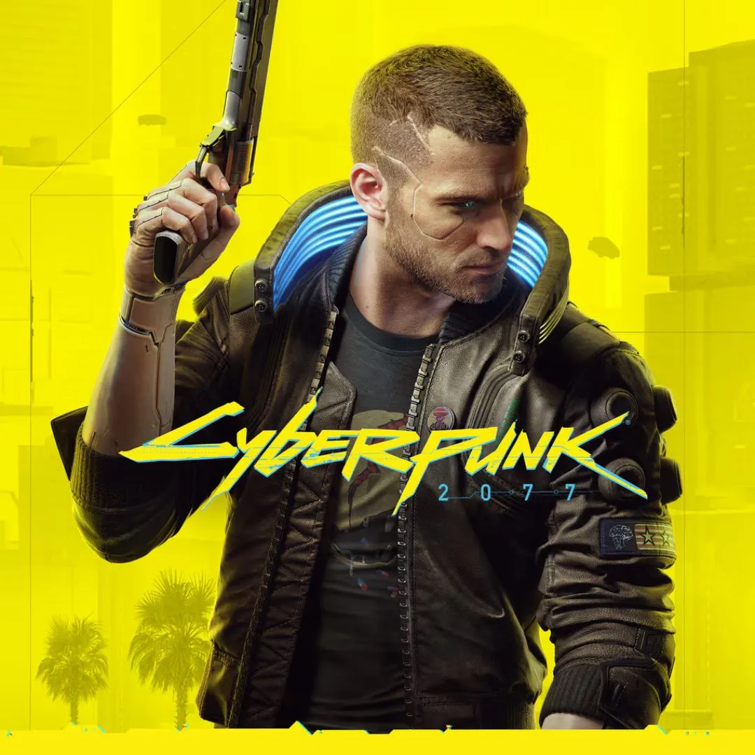 Hình ảnh nhân vật trong Cyberpunk 2077, thể hiện thế giới Night City tương lai và hành động nhập vai.