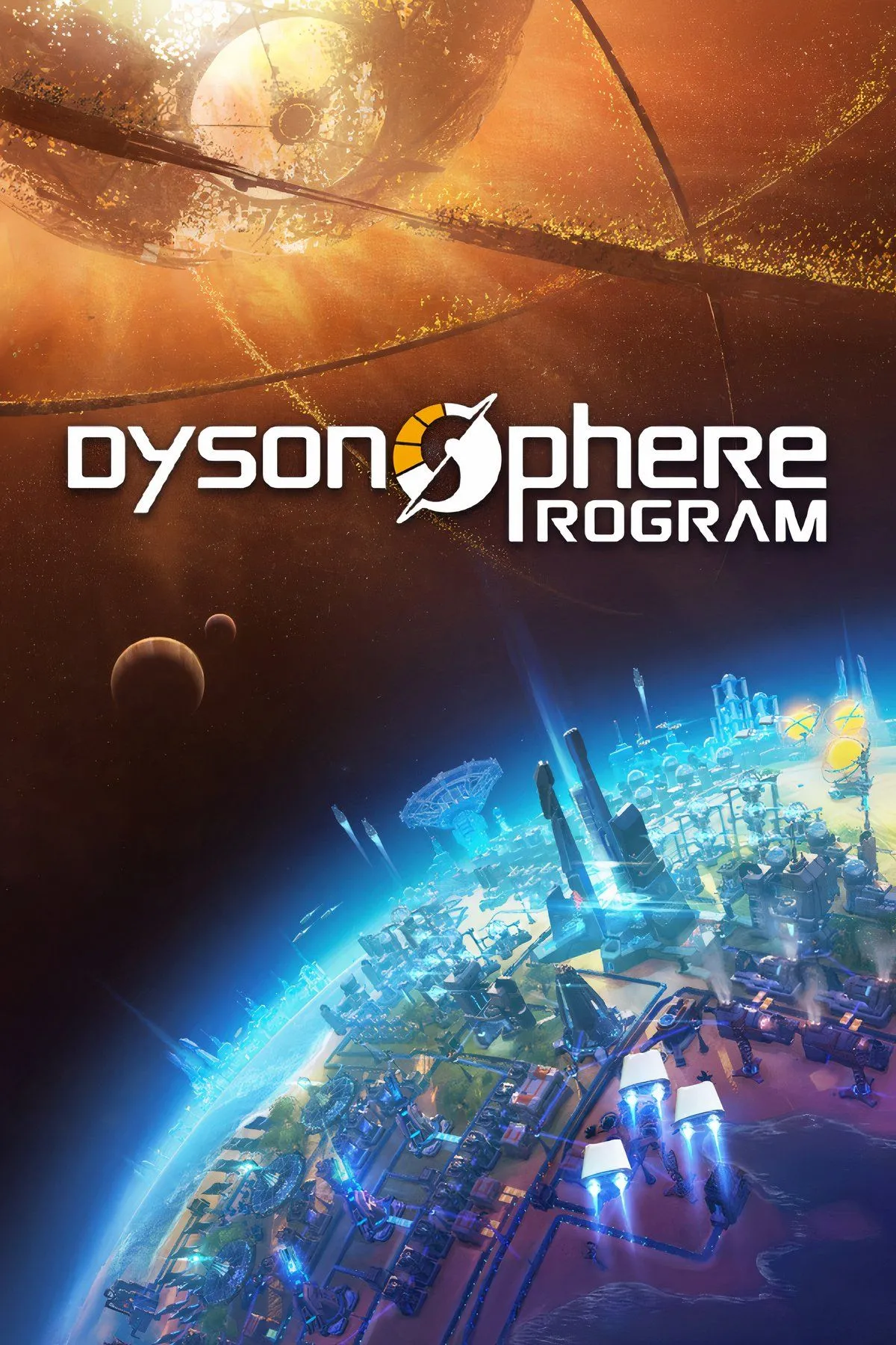Hình ảnh quả cầu Dyson khổng lồ đang được xây dựng quanh một ngôi sao trong game Dyson Sphere Program