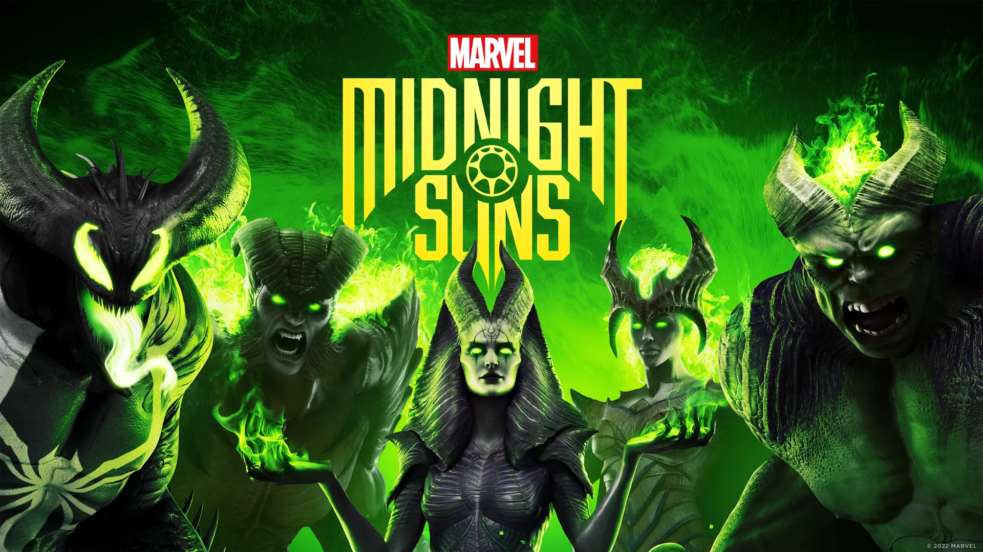 Hình ảnh quảng bá cho phiên bản Legendary Edition của Marvel's Midnight Suns với đầy đủ các anh hùng và nội dung mở rộng