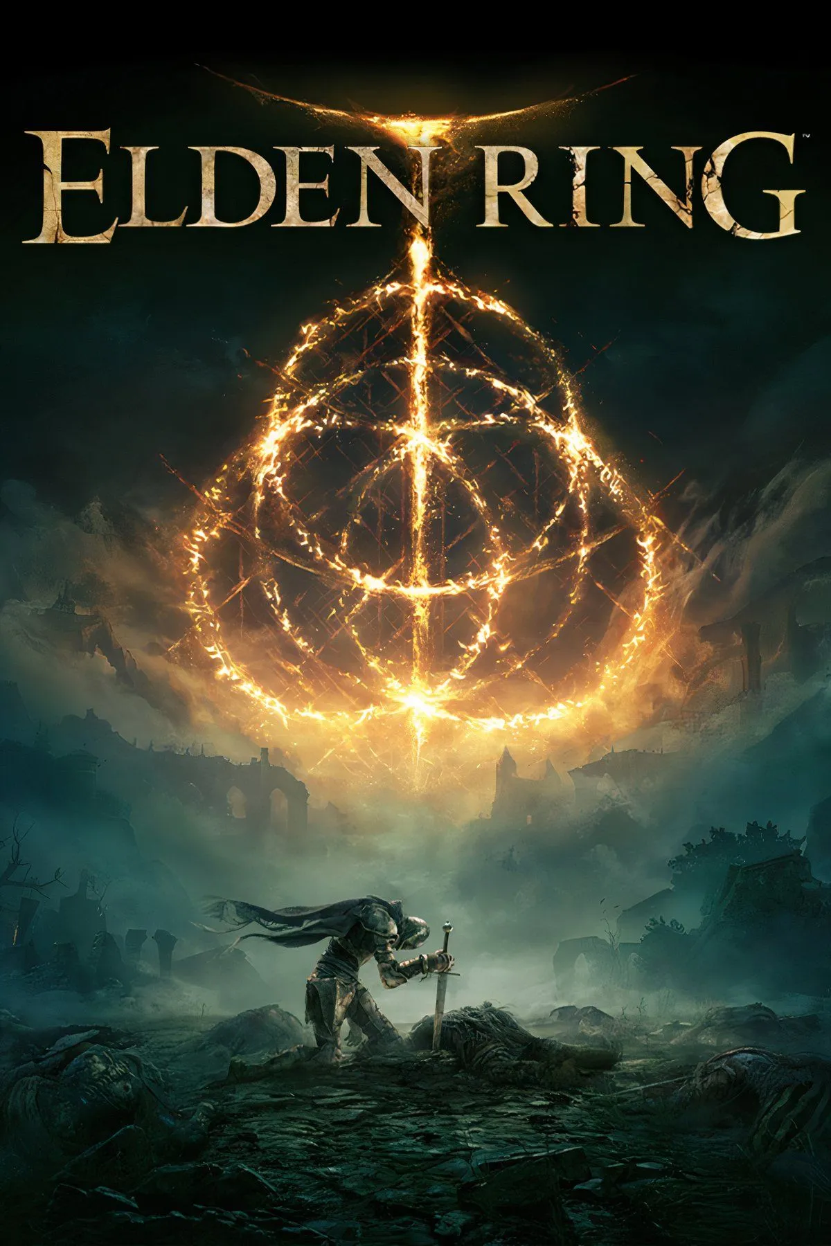Hình ảnh thế giới mở rộng lớn và cây Erdtree biểu tượng trong game Elden Ring