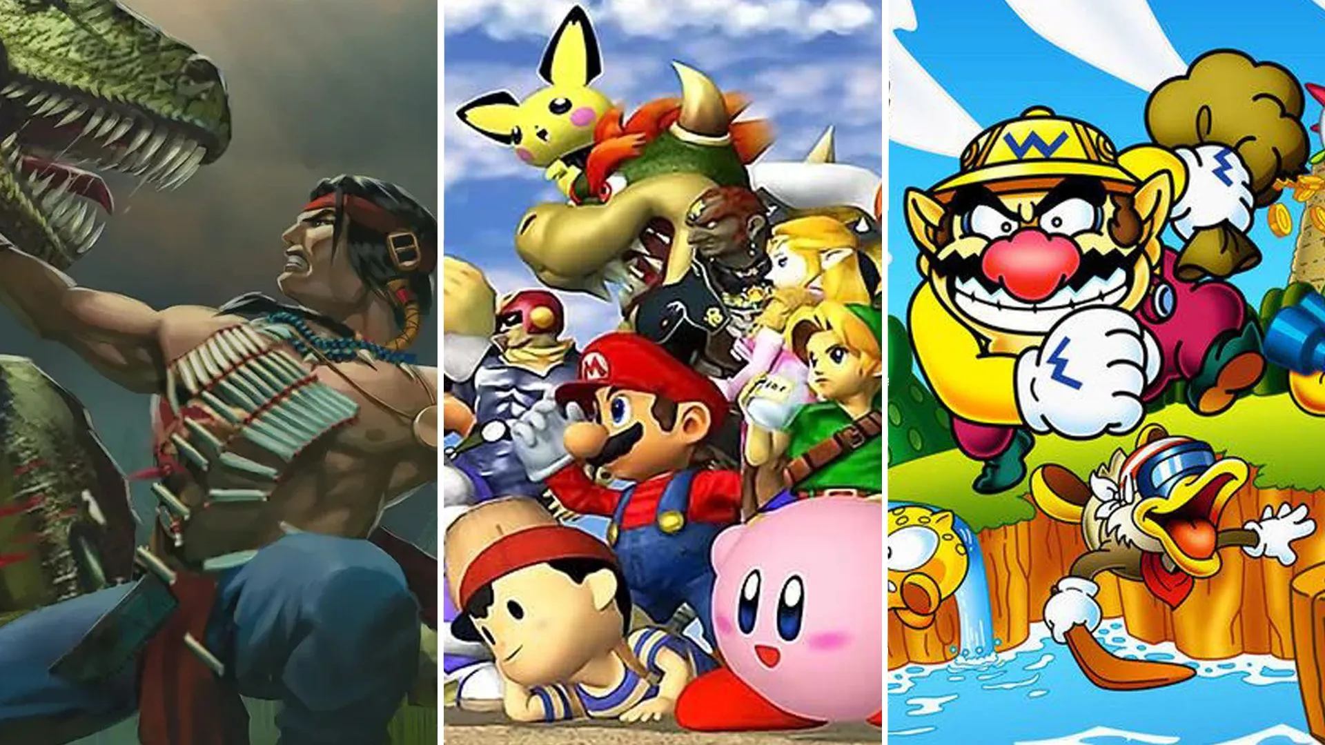 Hình ảnh tổng hợp các biểu tượng từ nhiều game Nintendo khác nhau thể hiện tinh thần crossover